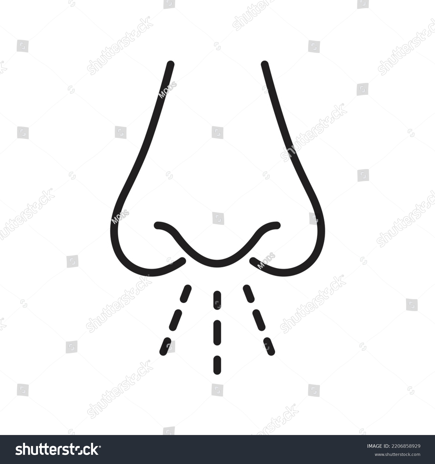 Runny Nose Icon Design Nosebleed Nasal Stock Vector (Royalty Free ...