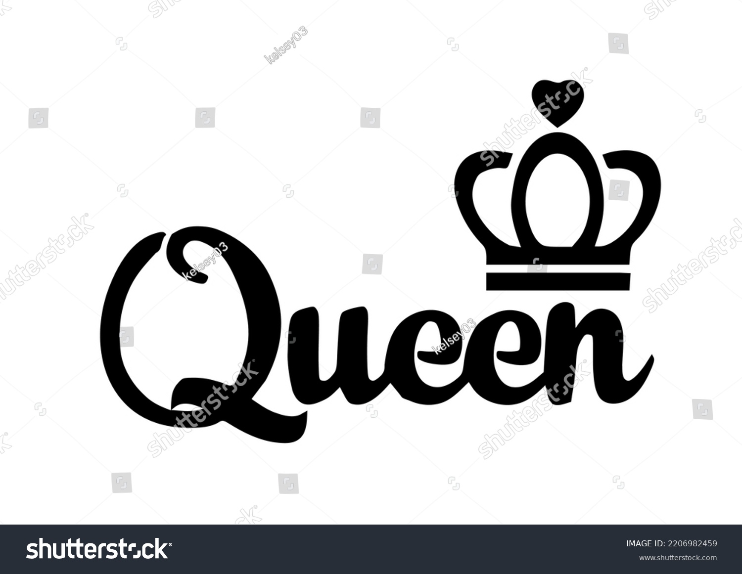 Queen Crown Vector Letter Illustration Stock Vector (Royalty Free ...