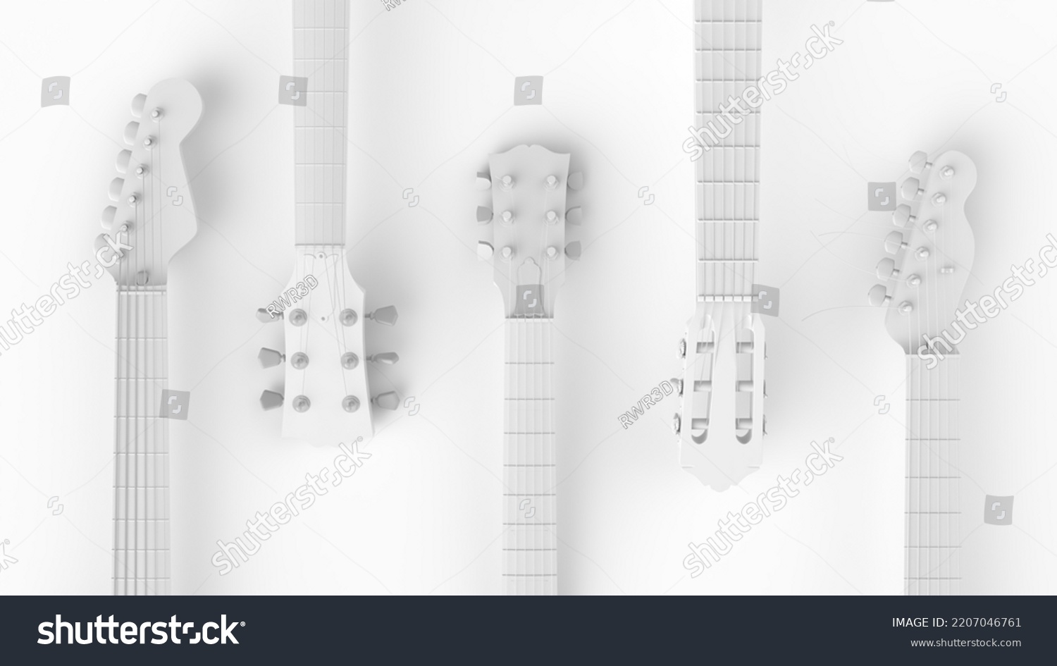 Different Types Fretboard Guitar Instruments Top Stock Illustration ...