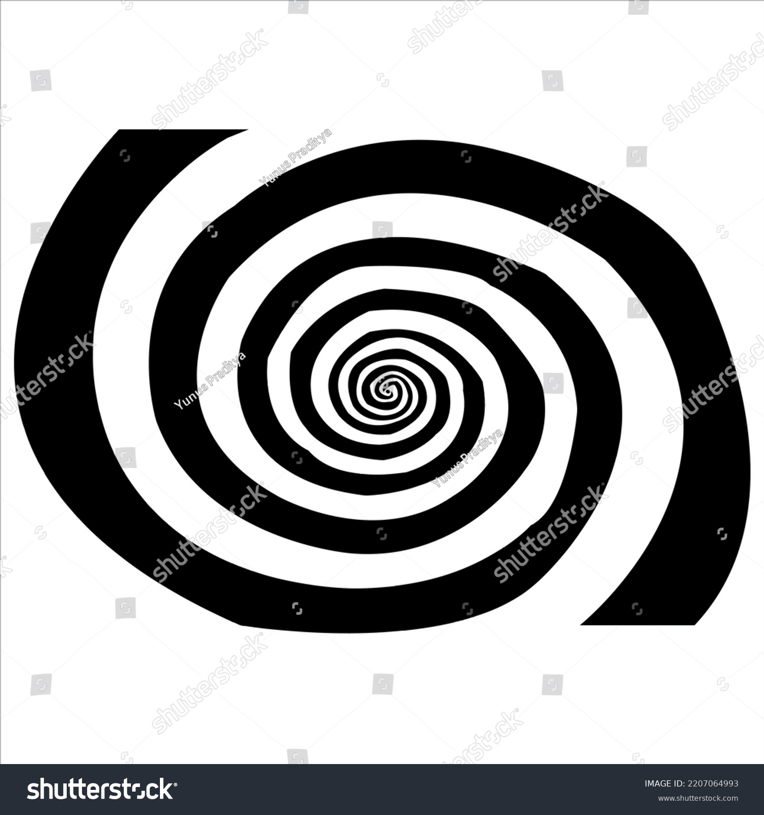 Black White Spiral Optical Illusion Stock Vector Royalty Free 2207064993 Shutterstock 