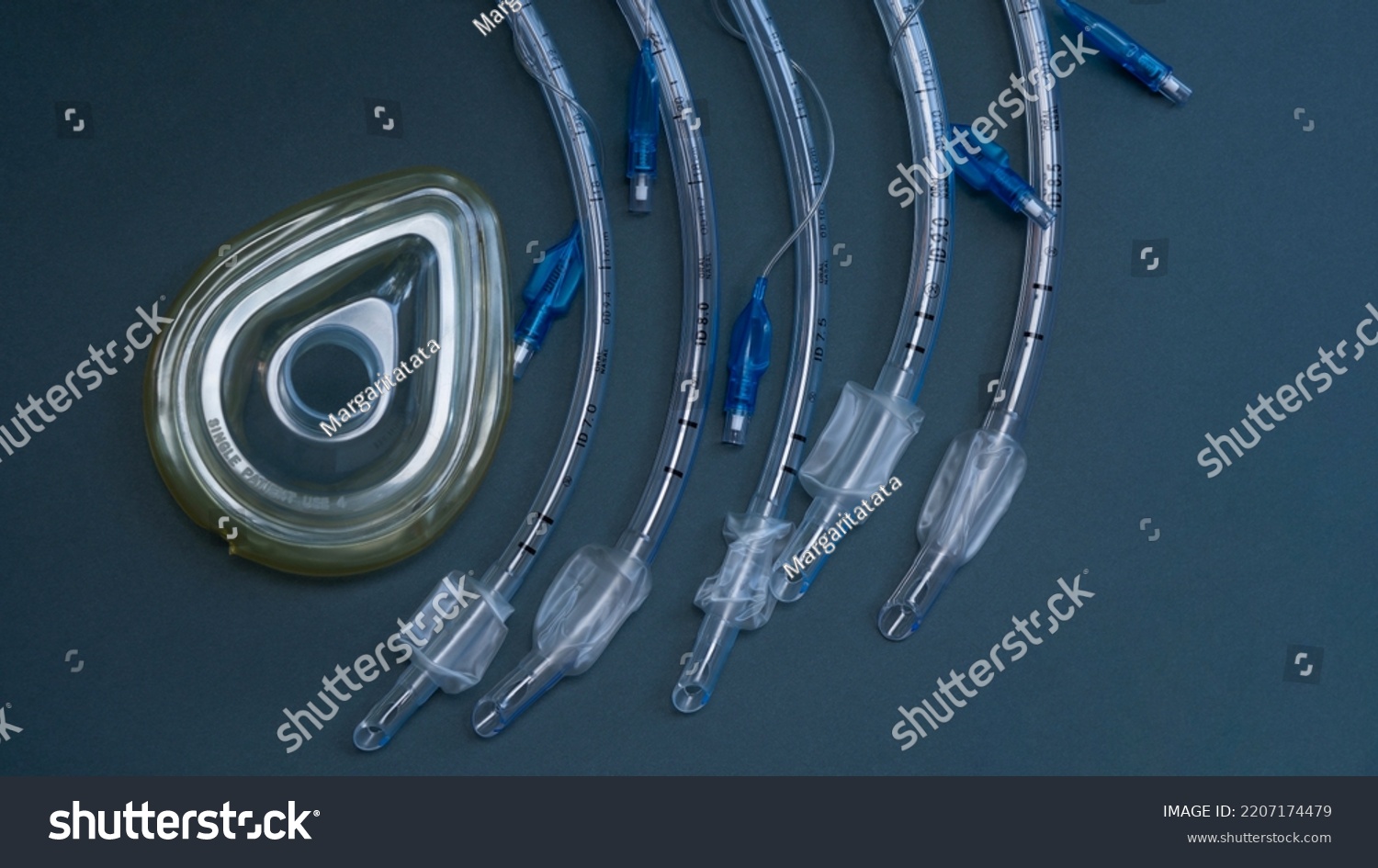 Set Intubation General Anesthesia Mask Ventilator Stock Photo ...