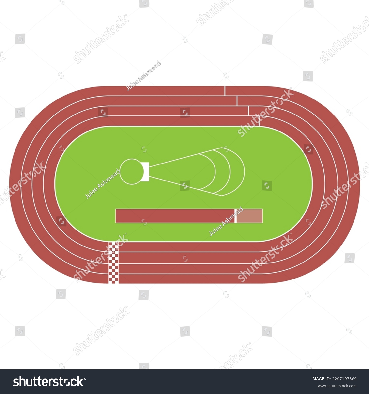 Track Field Vector Illustration Background Graphic Stock Vector