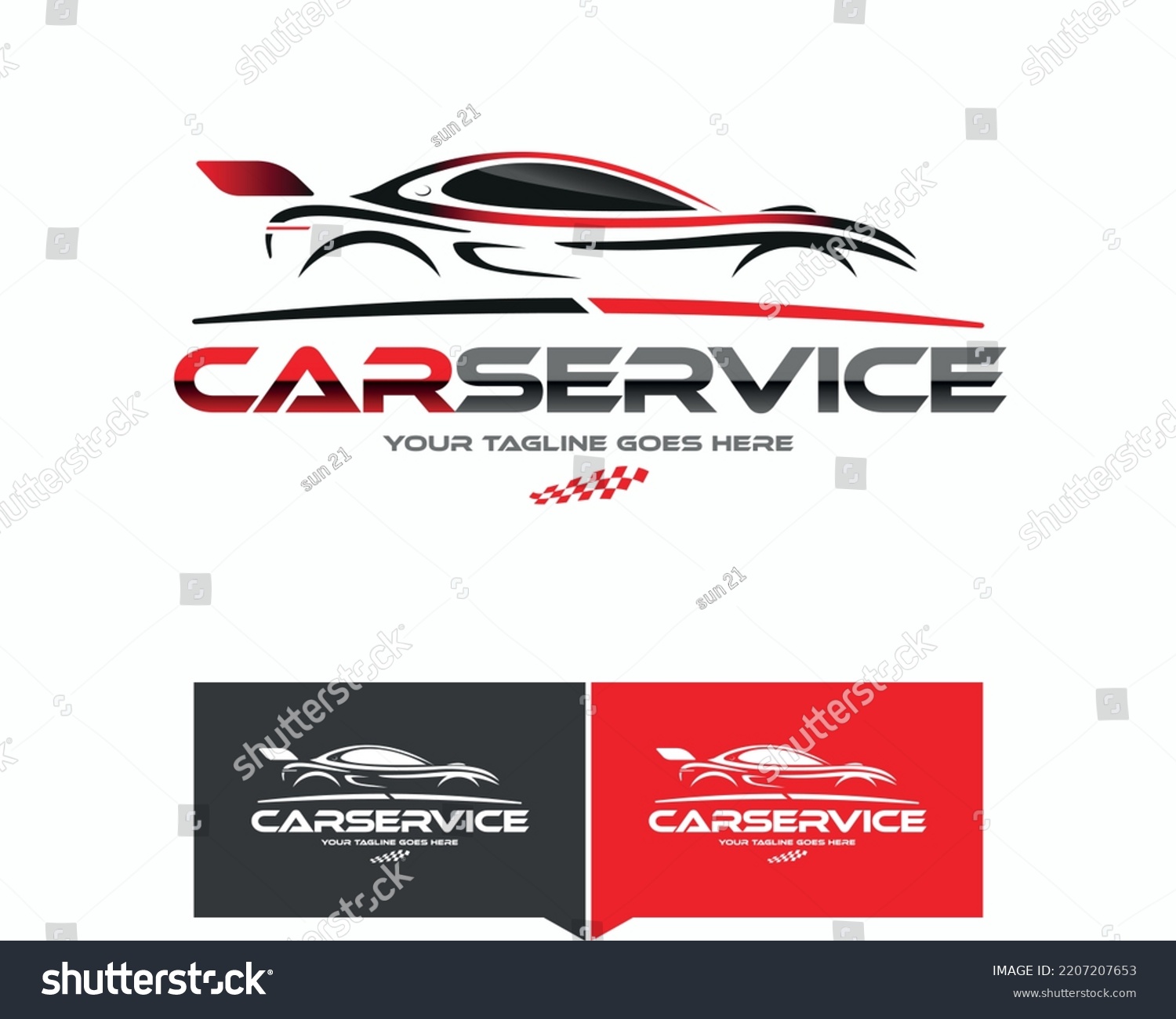 Concept Race Car Service Logo Design Stock Vector (Royalty Free ...