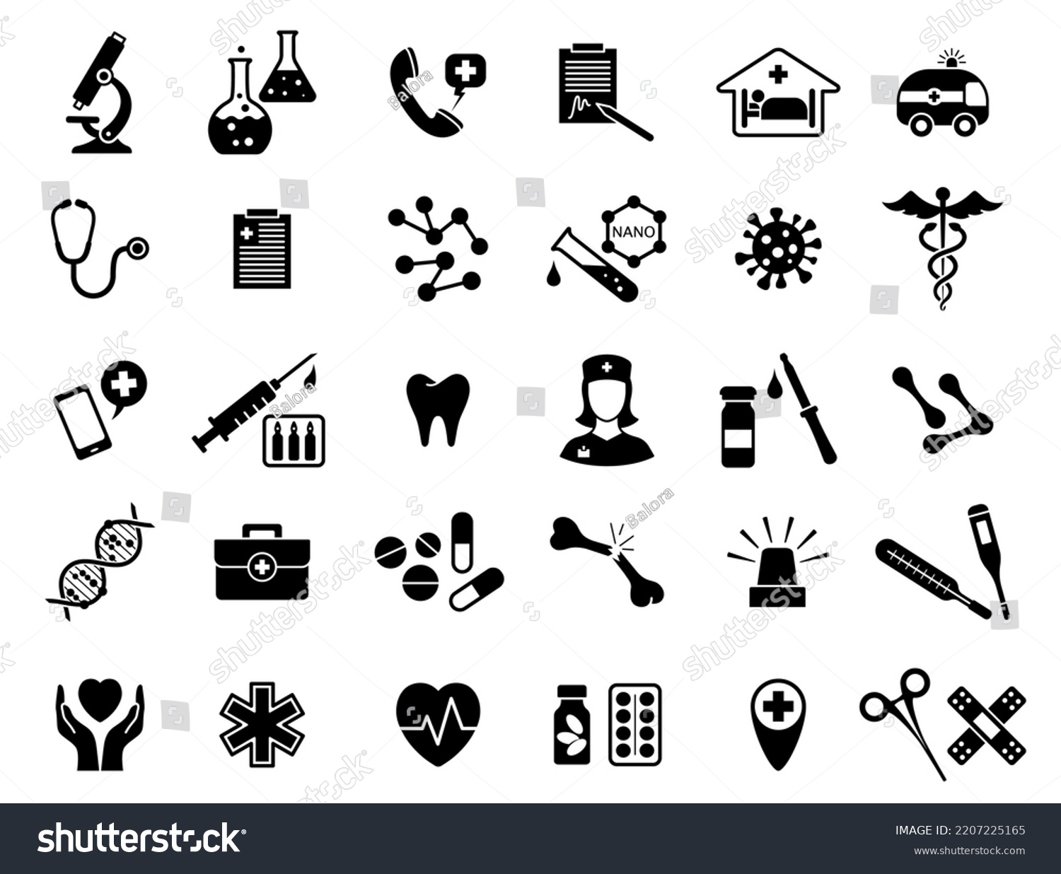 Medical Icons Symbols Set Collection Design Stock Vector (Royalty Free ...