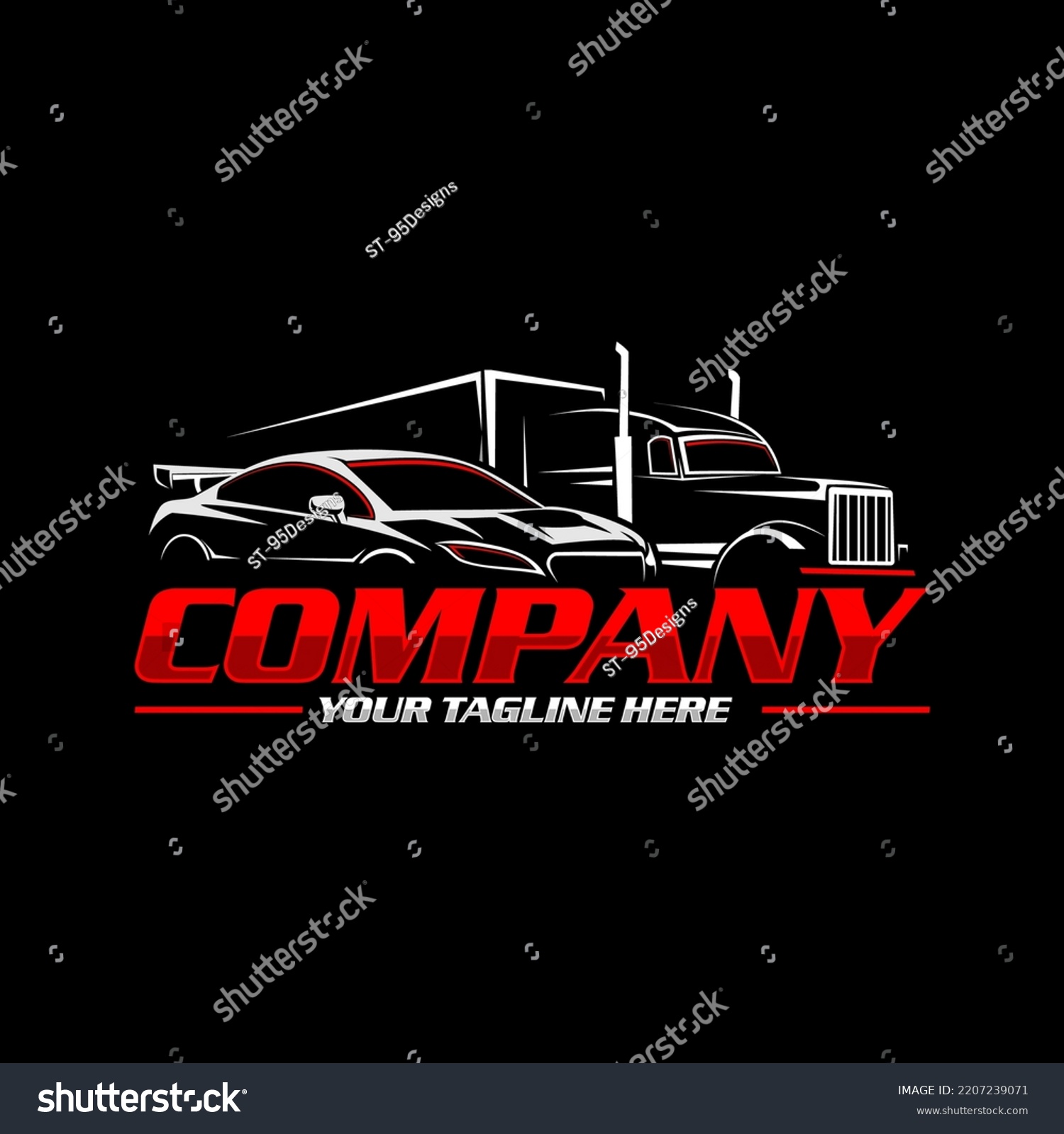 Trucking Logo Truck Trailer Stock Vector (Royalty Free) 2207239071 ...