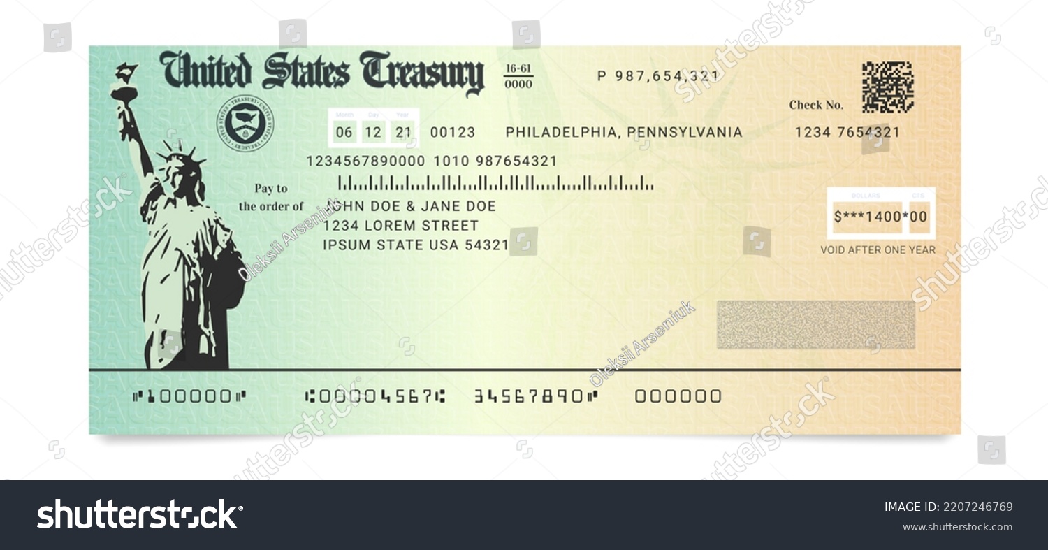 Sample Fake Us Stimulus Check Stock Illustration 2207246769 | Shutterstock