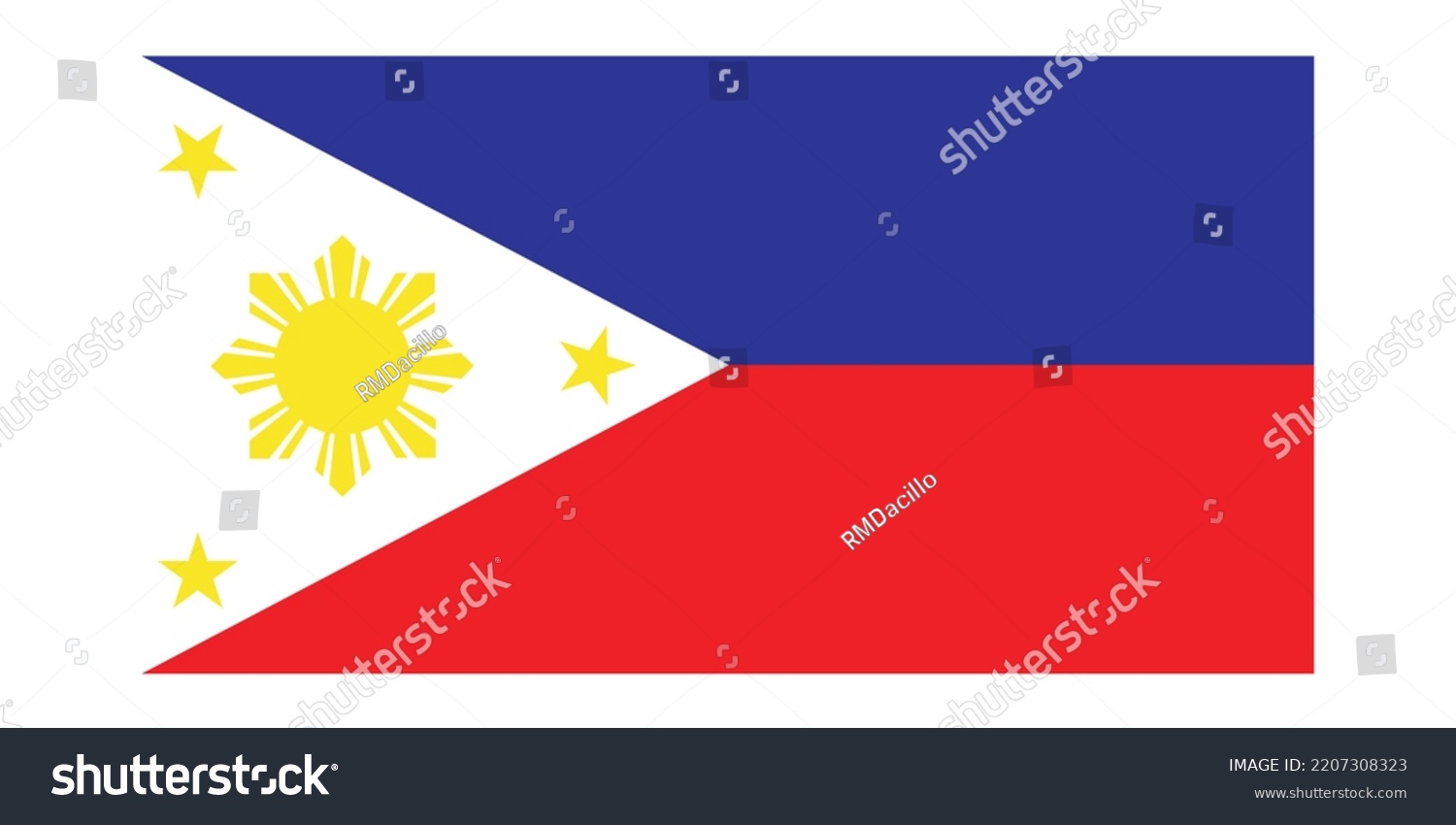 Philippines Flag High Definition Vector Illustration Stock Illustration ...