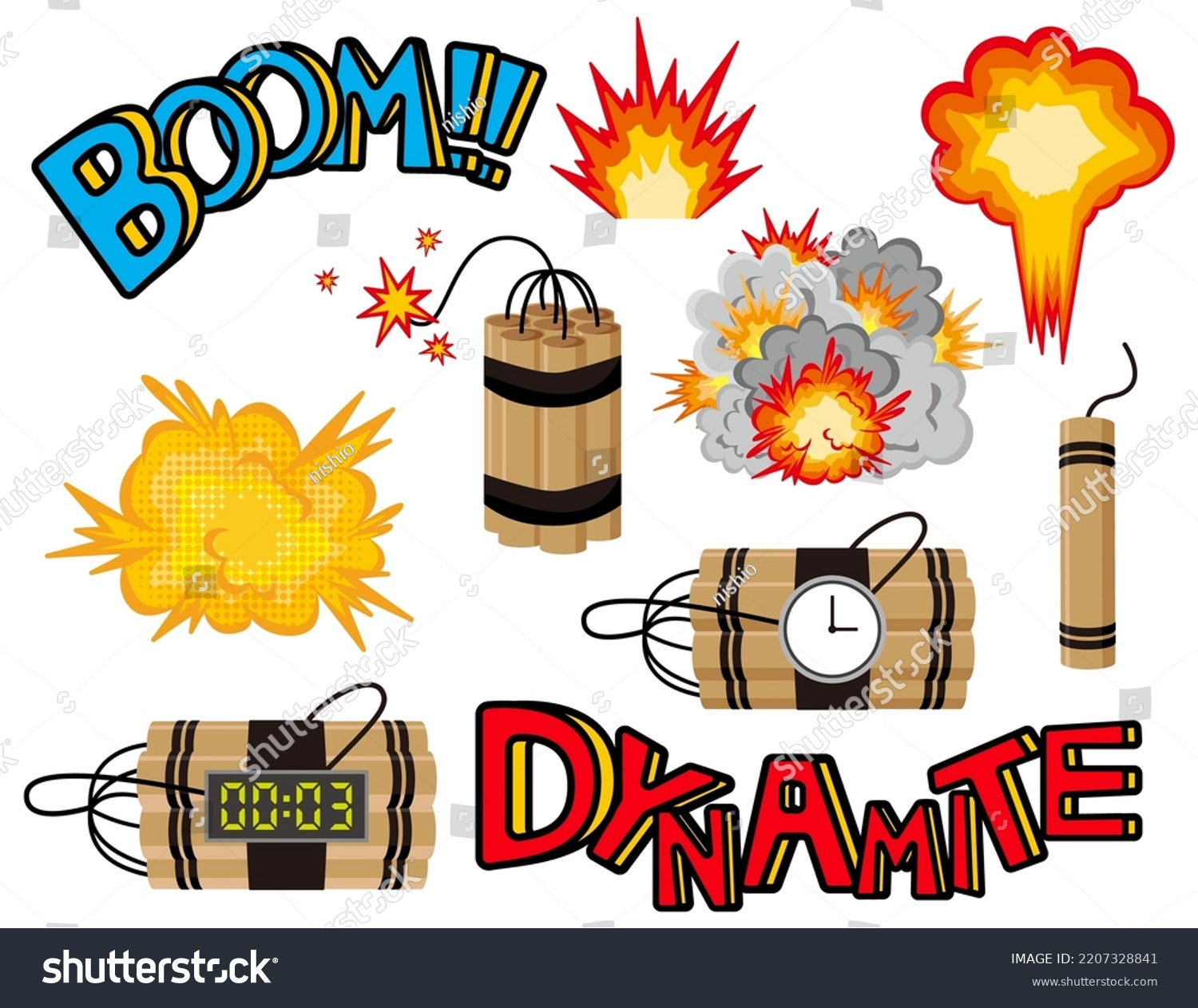 Exploding Dynamite Icon Set Dynamite Vector Stock Vector (Royalty Free ...