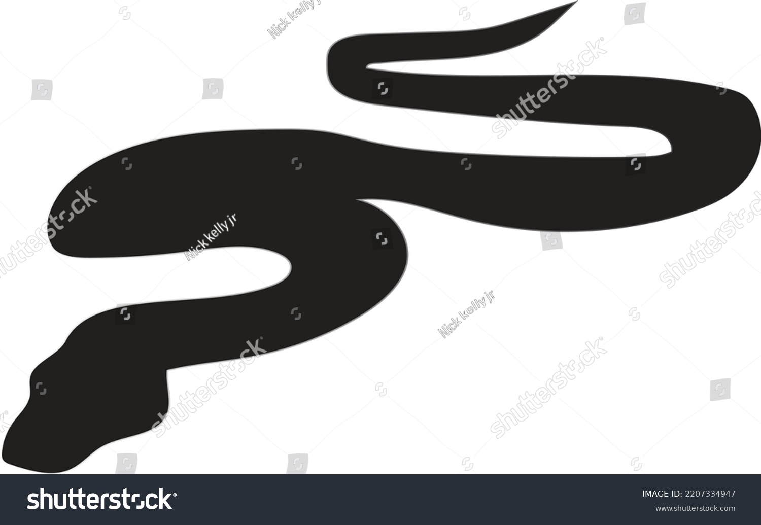 Black Color Silhouette Vector Logo Python Stock Vector (Royalty Free ...