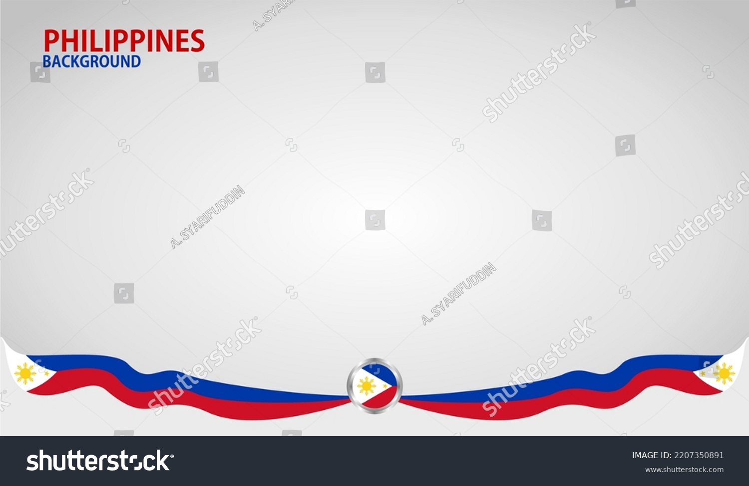 Philippines National Flag Vector Background Independence Stock Vector ...