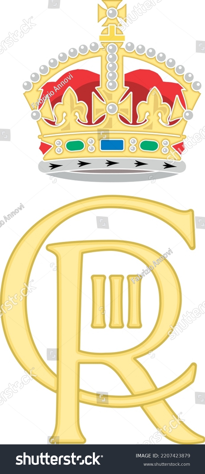 New Royal Cypher King Charles Third Stock Vector (Royalty Free ...