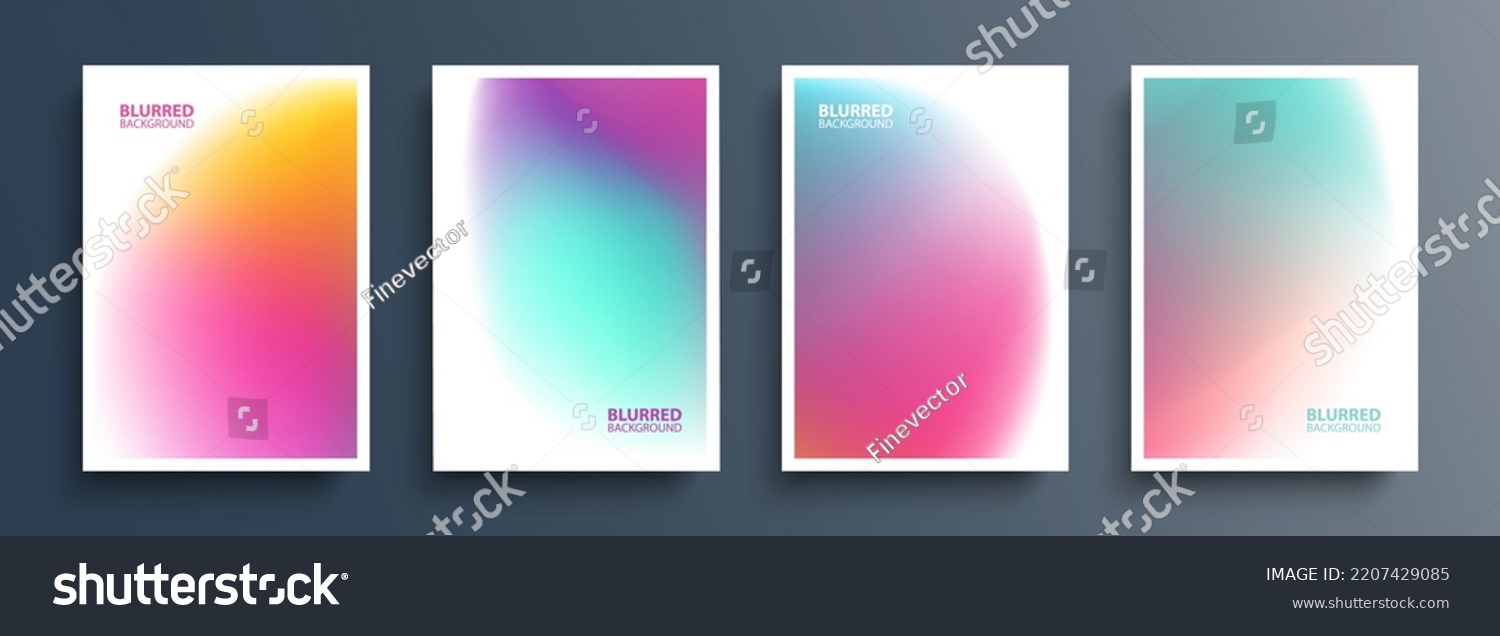 Set Blurred Backgrounds Soft Color Gradients Stock Vector (Royalty Free ...