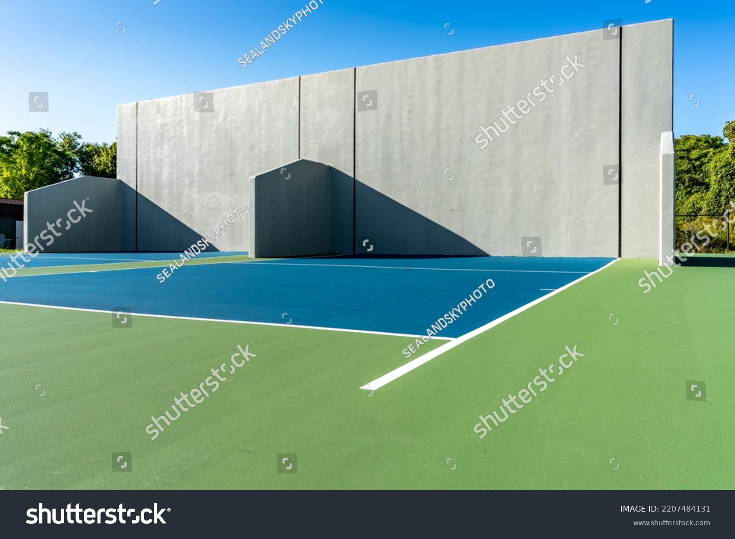 Example Outside American Handball Courts Concrete Stock Photo ...