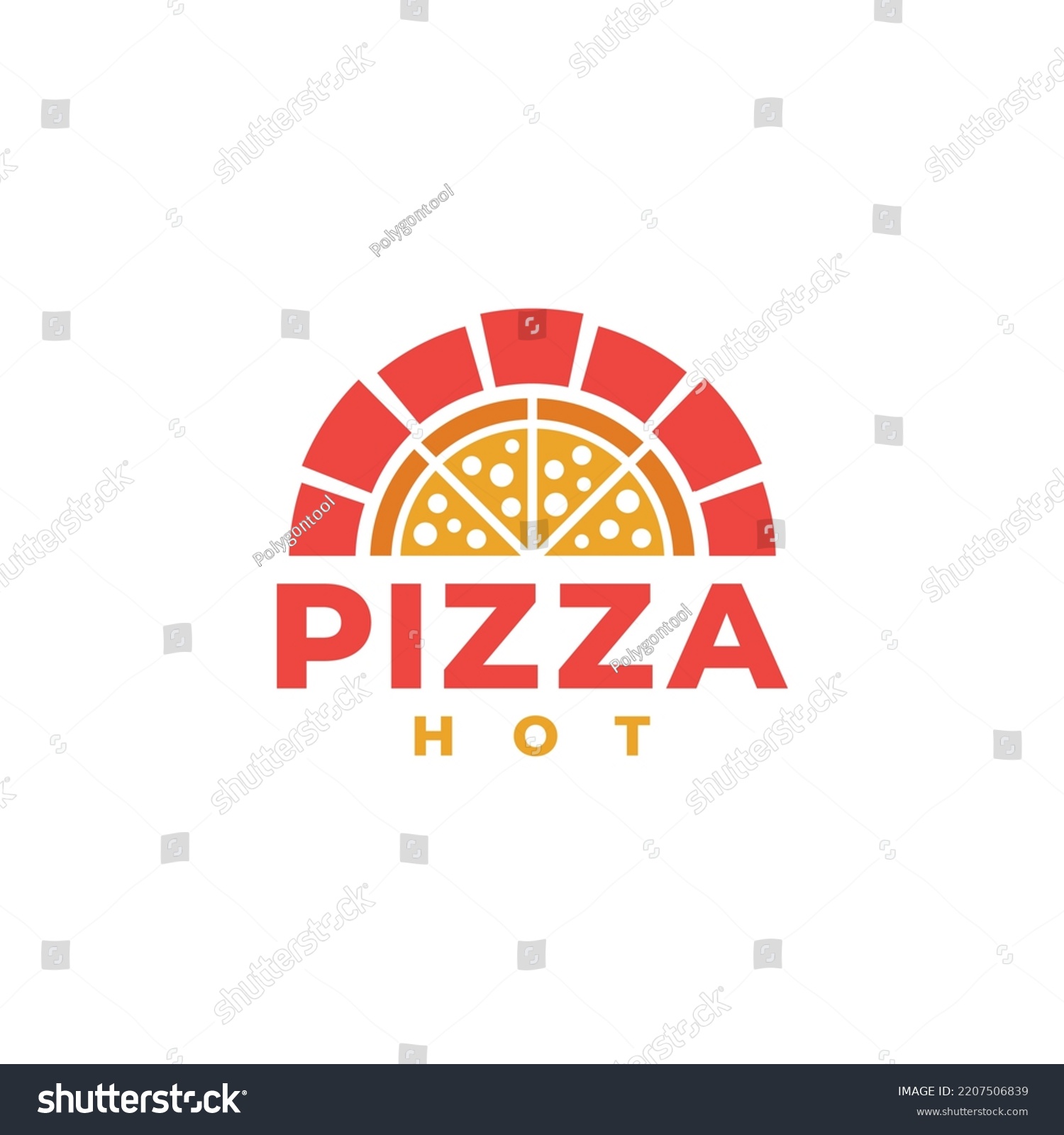 Pizza House Logo Vector Firewood Brick Stock Vector (Royalty Free ...