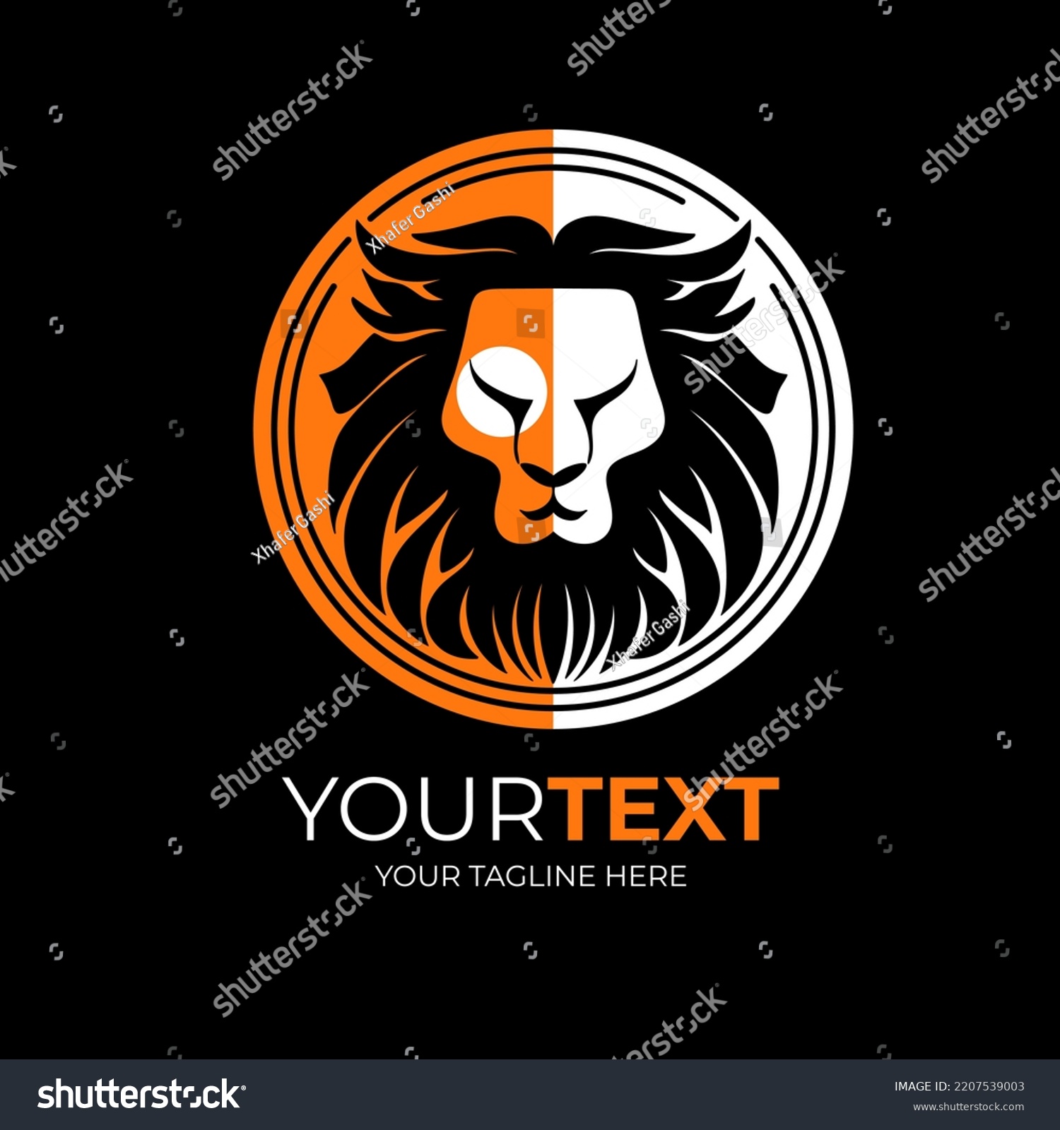 Clean Simple Lion Head Logo Minimalist Stock Vector Royalty Free Shutterstock