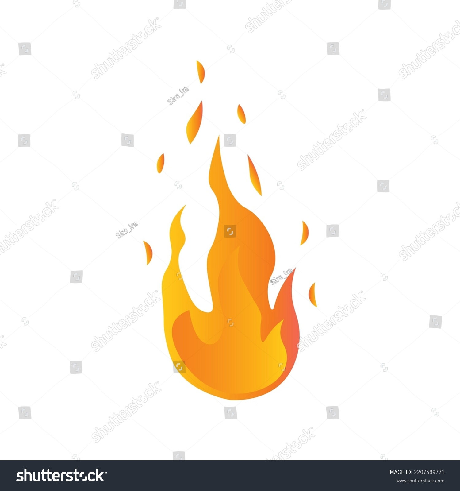 Vector Illustration Camping Firefire Flame Logo Stock Vector (Royalty ...