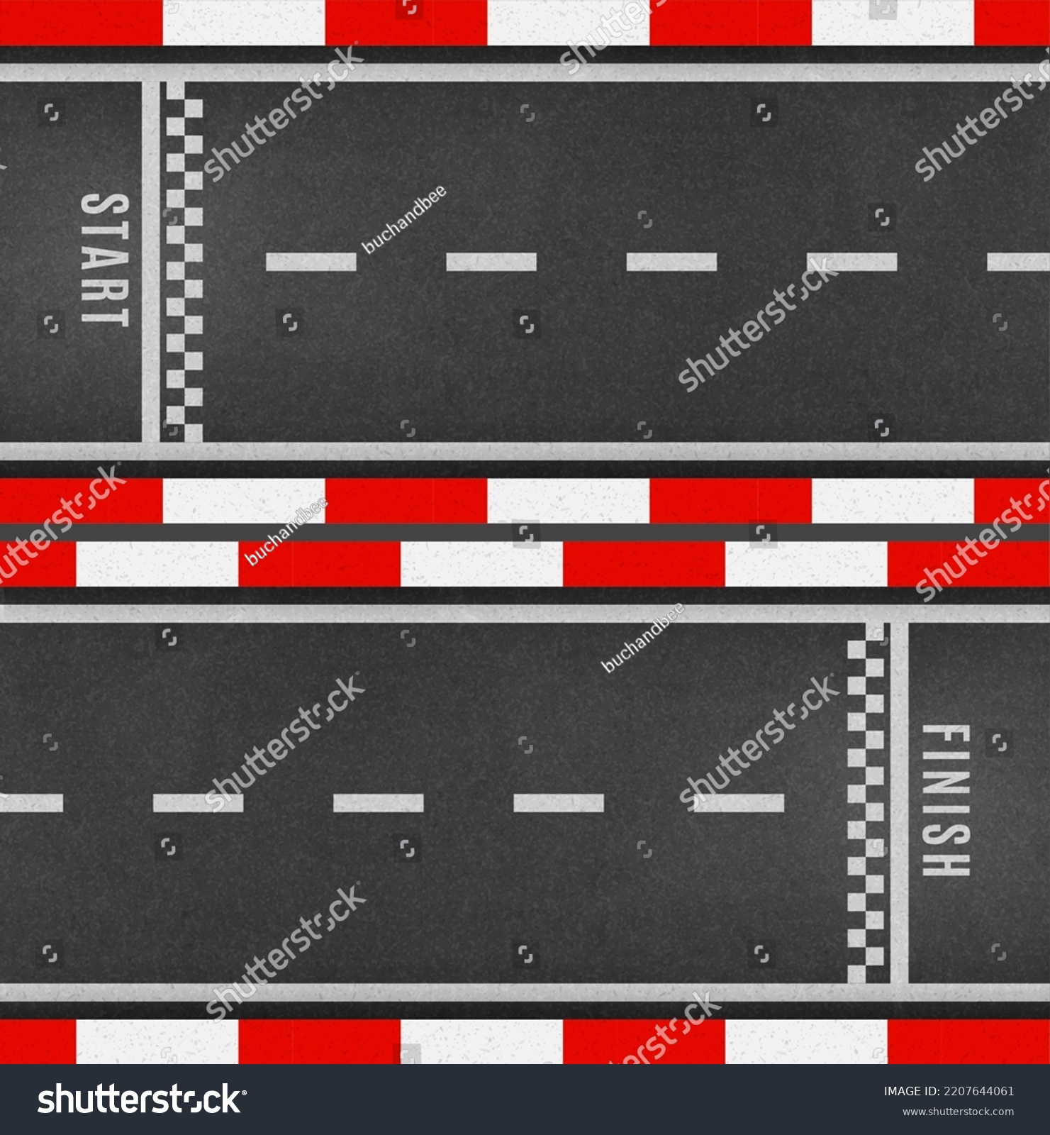 Racing Track Start Finish Line Street Stock Vector (Royalty Free ...