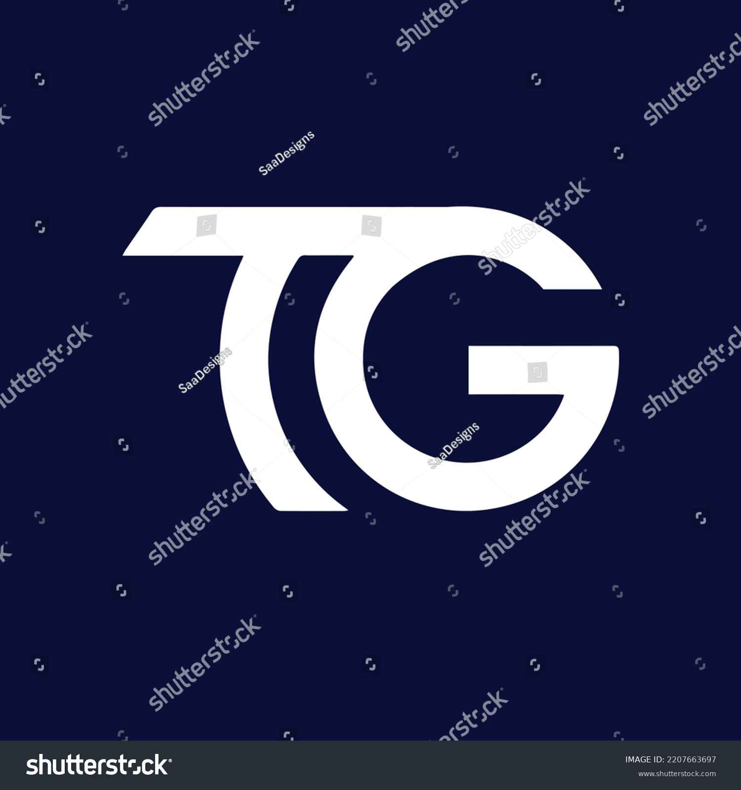 Creative Minimalist Letter T G Tg Stock Vector (Royalty Free ...