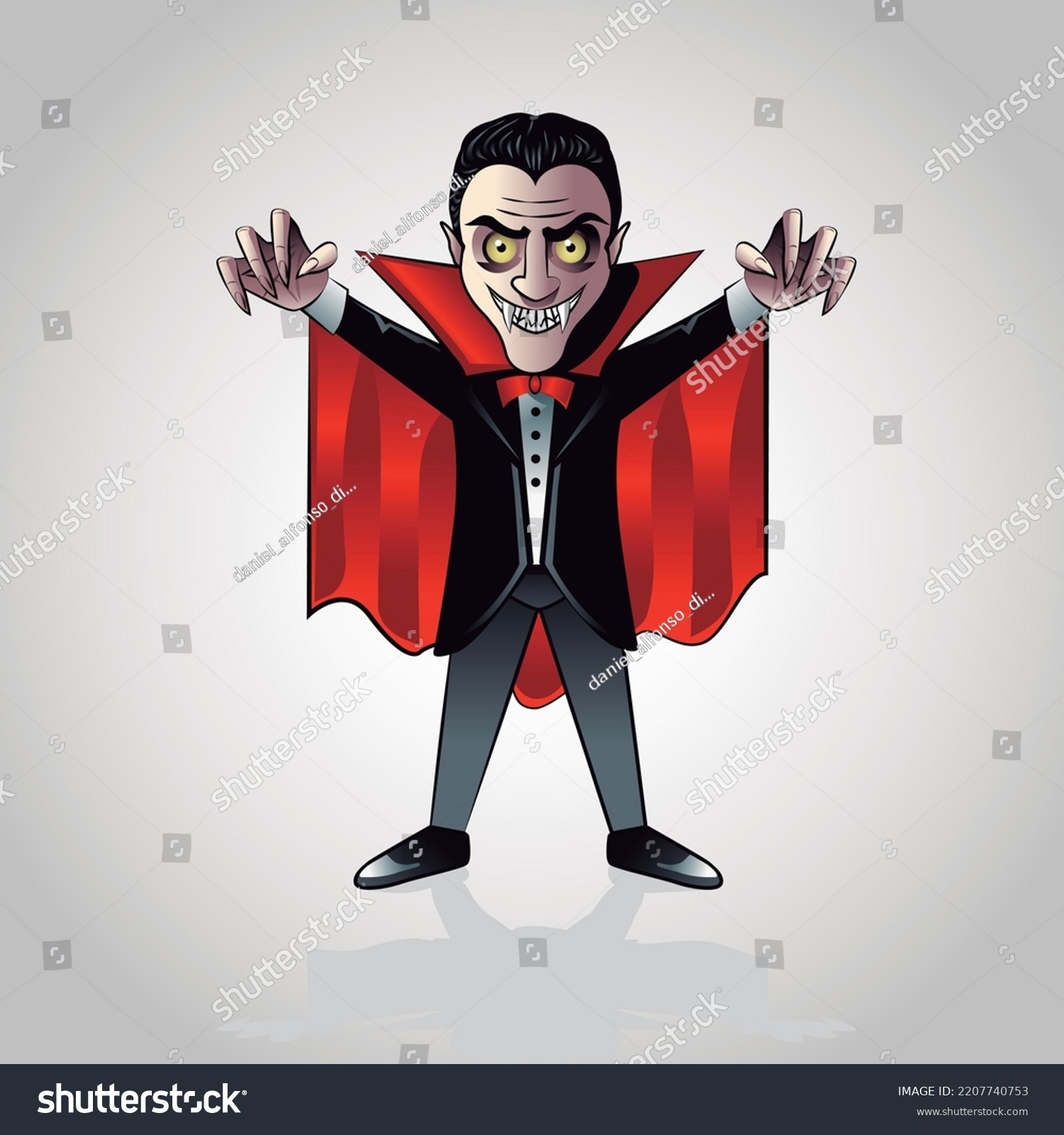 Dracula Cartoon Vector Character Halloween Vampire Stock Vector ...