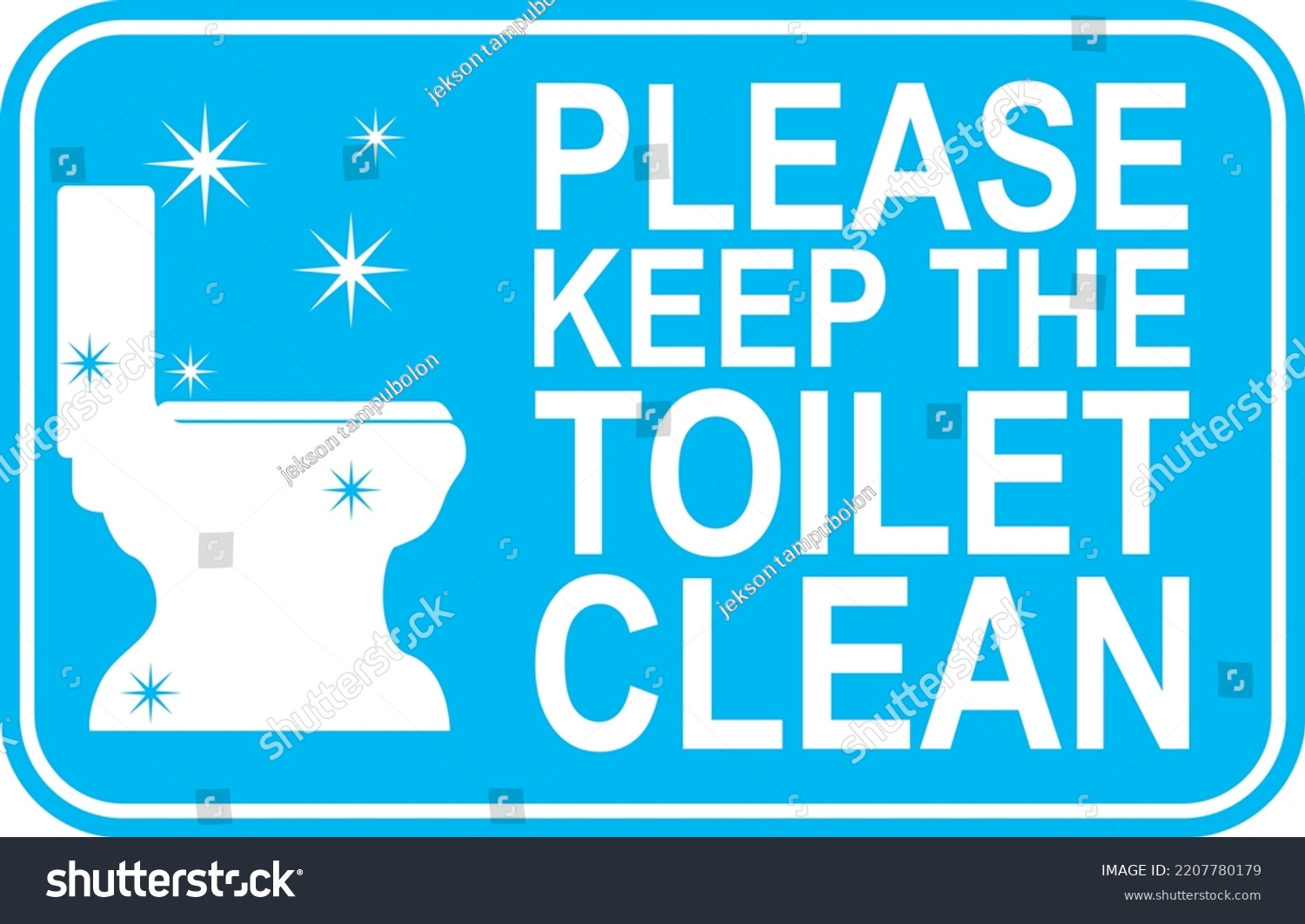 Please Keep Toilet Clean Vector Sign Stock Vector (Royalty Free ...