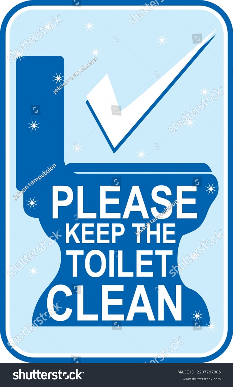 Please Keep Toilet Clean Vector Illustration Stock Vector (Royalty Free ...