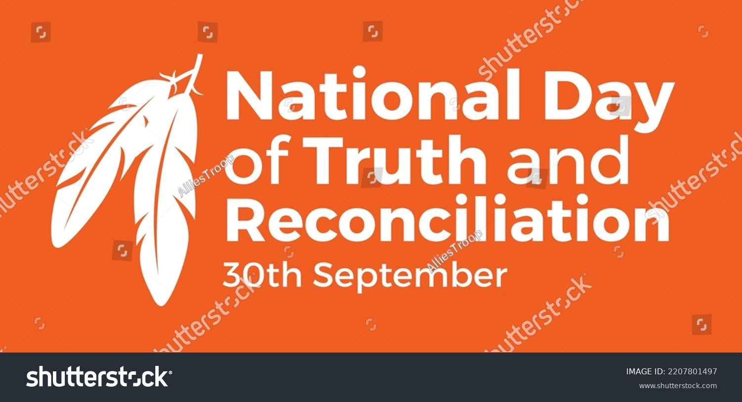 National Day Truth Reconciliation 30 September Stock Vector Royalty