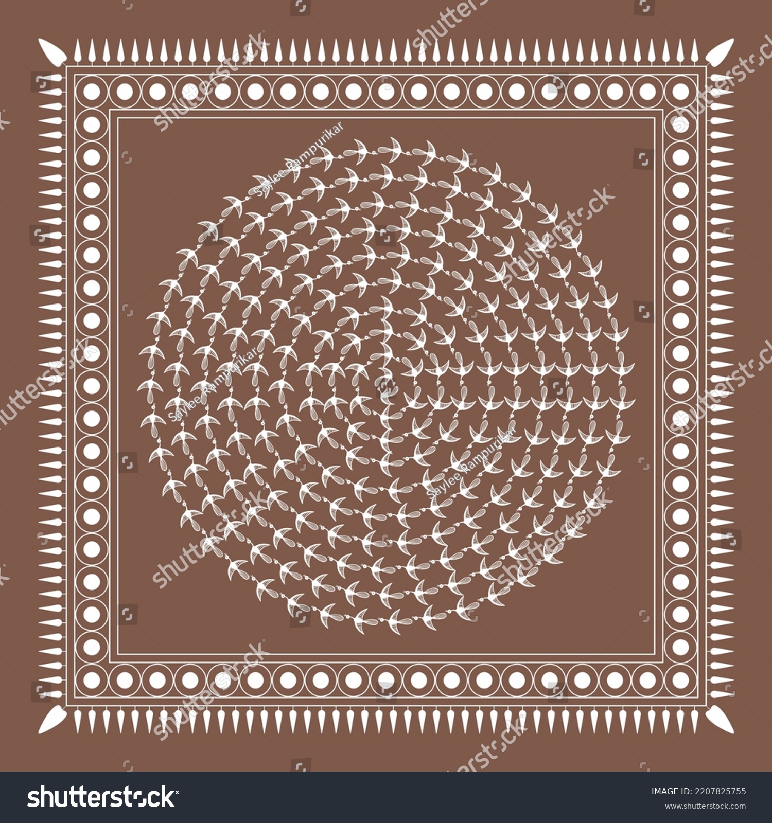 Warli Painting Indian Tribal Art Warli Stock Vector Royalty Free   Stock Vector Warli Painting Indian Tribal Art Warli Borders 2207825755 