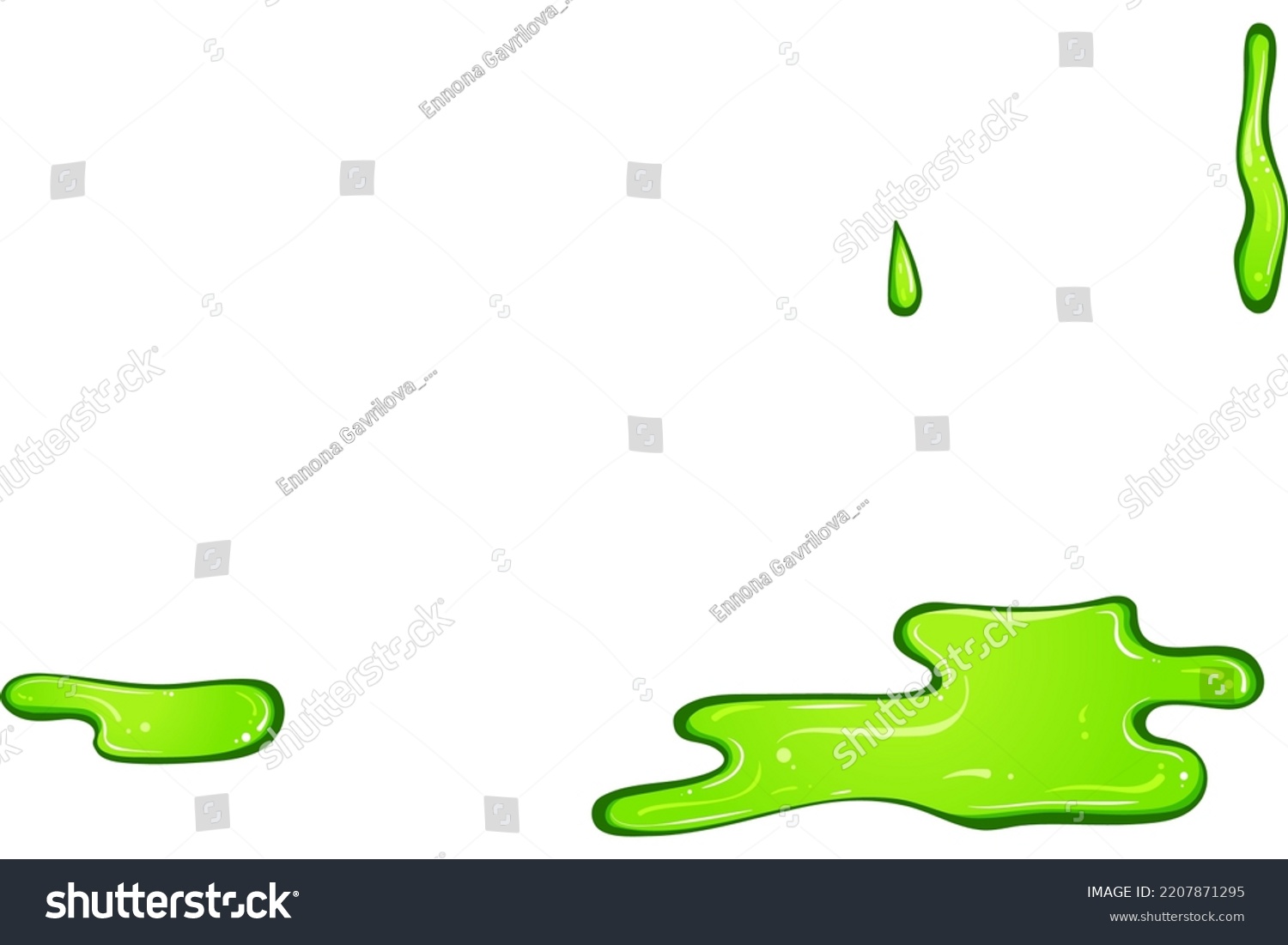 Green Paint Spots Vector Dripping Liquid Stock Vector (Royalty Free ...