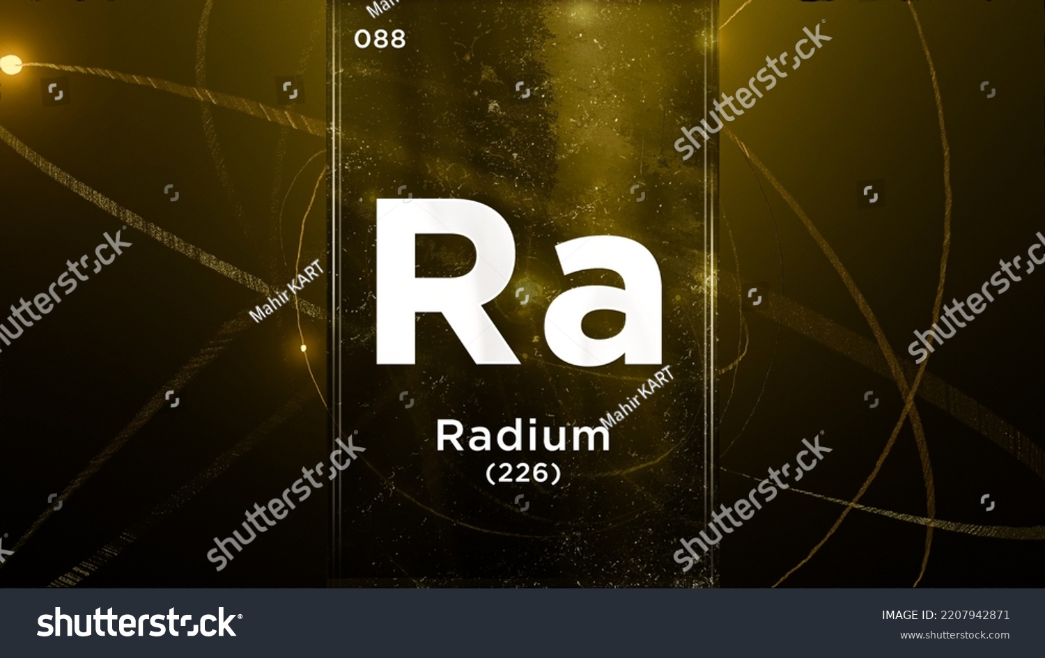 Radium Ra Symbol Chemical Element Periodic Stock Illustration ...