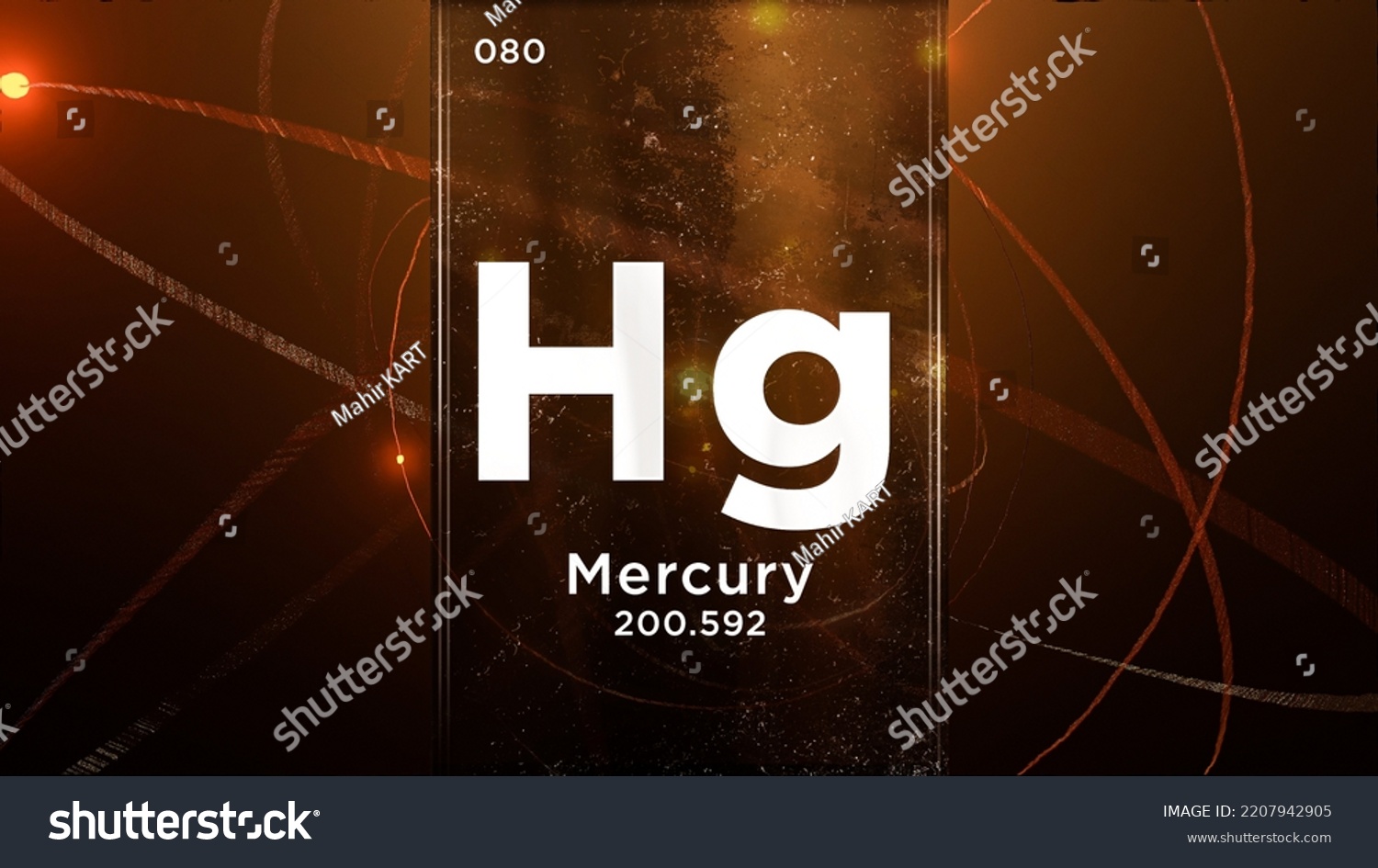 Mercury Hg Symbol Chemical Element Periodic Stock Illustration ...