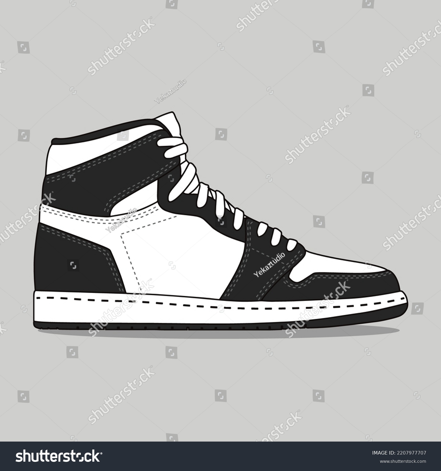 Sneaker Shoe Concept Flat Design Vector Stock Vector (Royalty Free ...