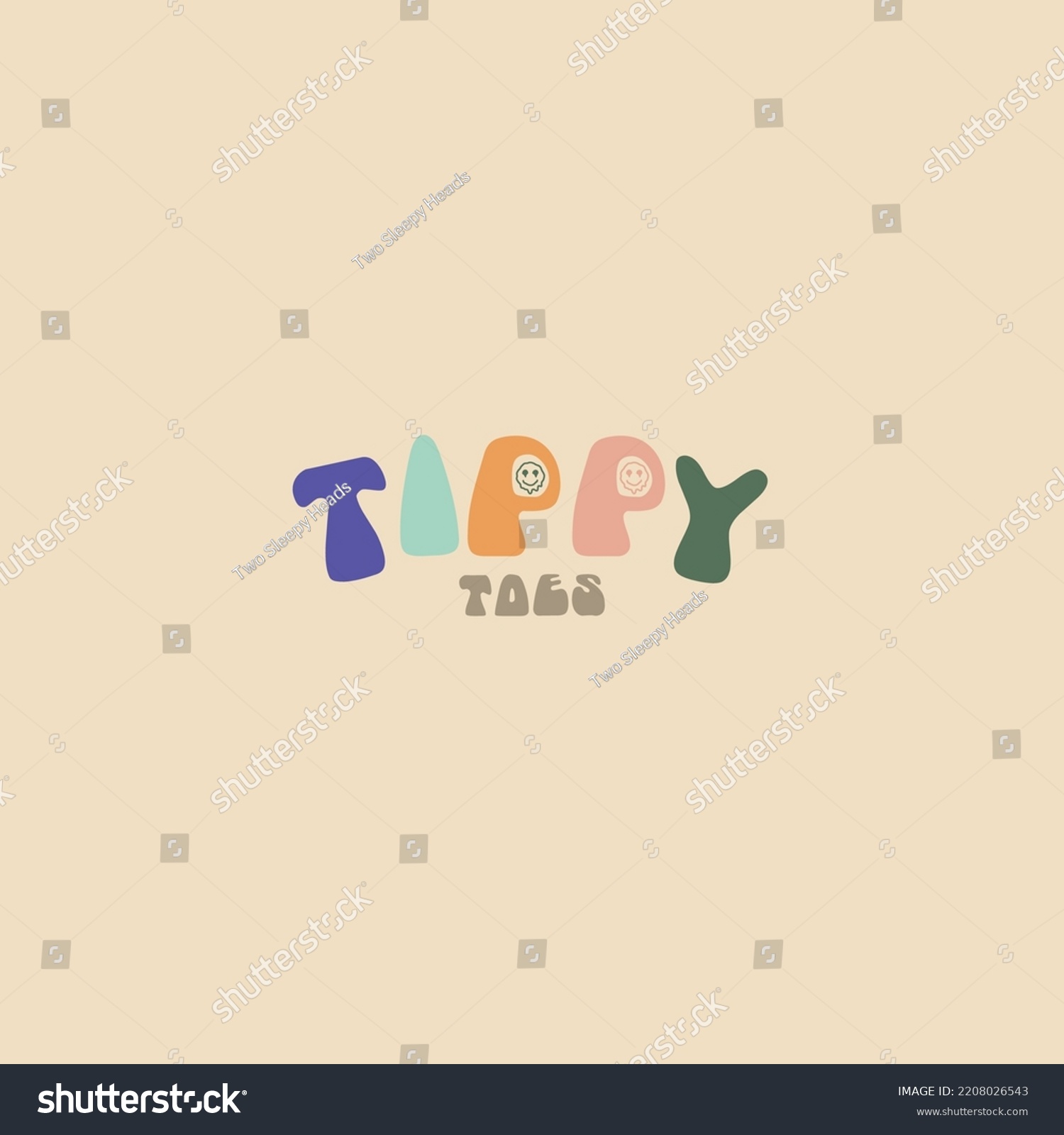 Tippy Toes Logo Illustration Poster Design Stock Vector Royalty Free 2208026543 Shutterstock 