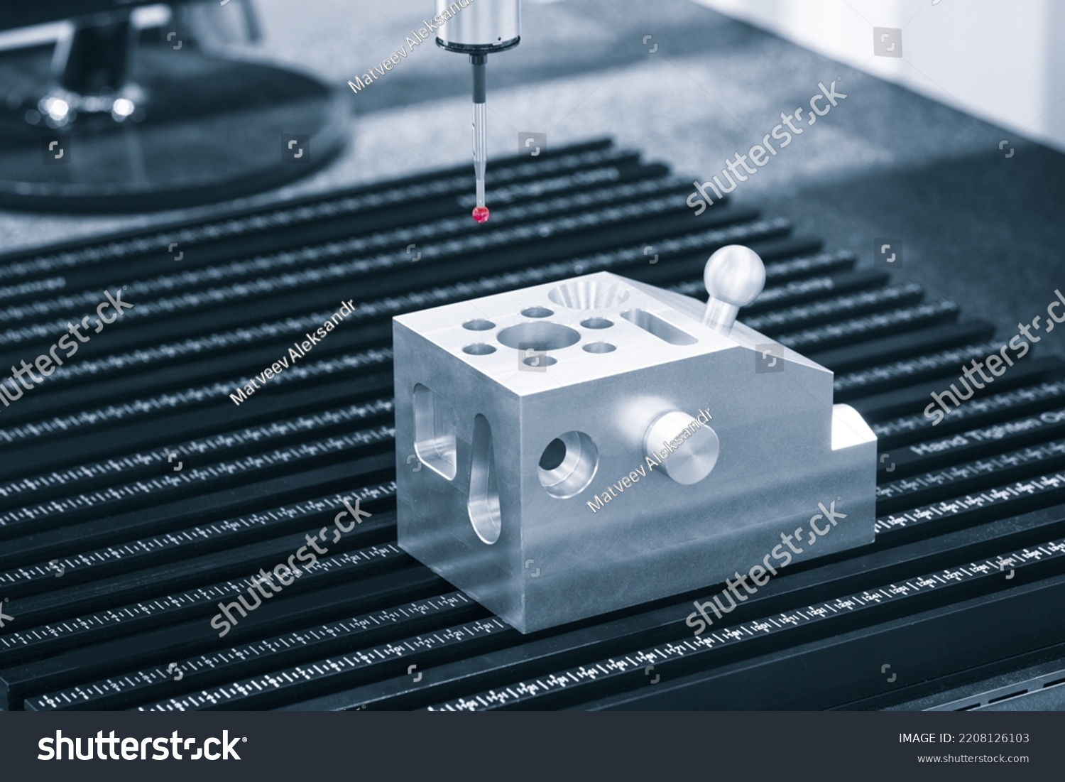 Quality Control On Milling Cnc Machine Stock Photo 2208126103 ...