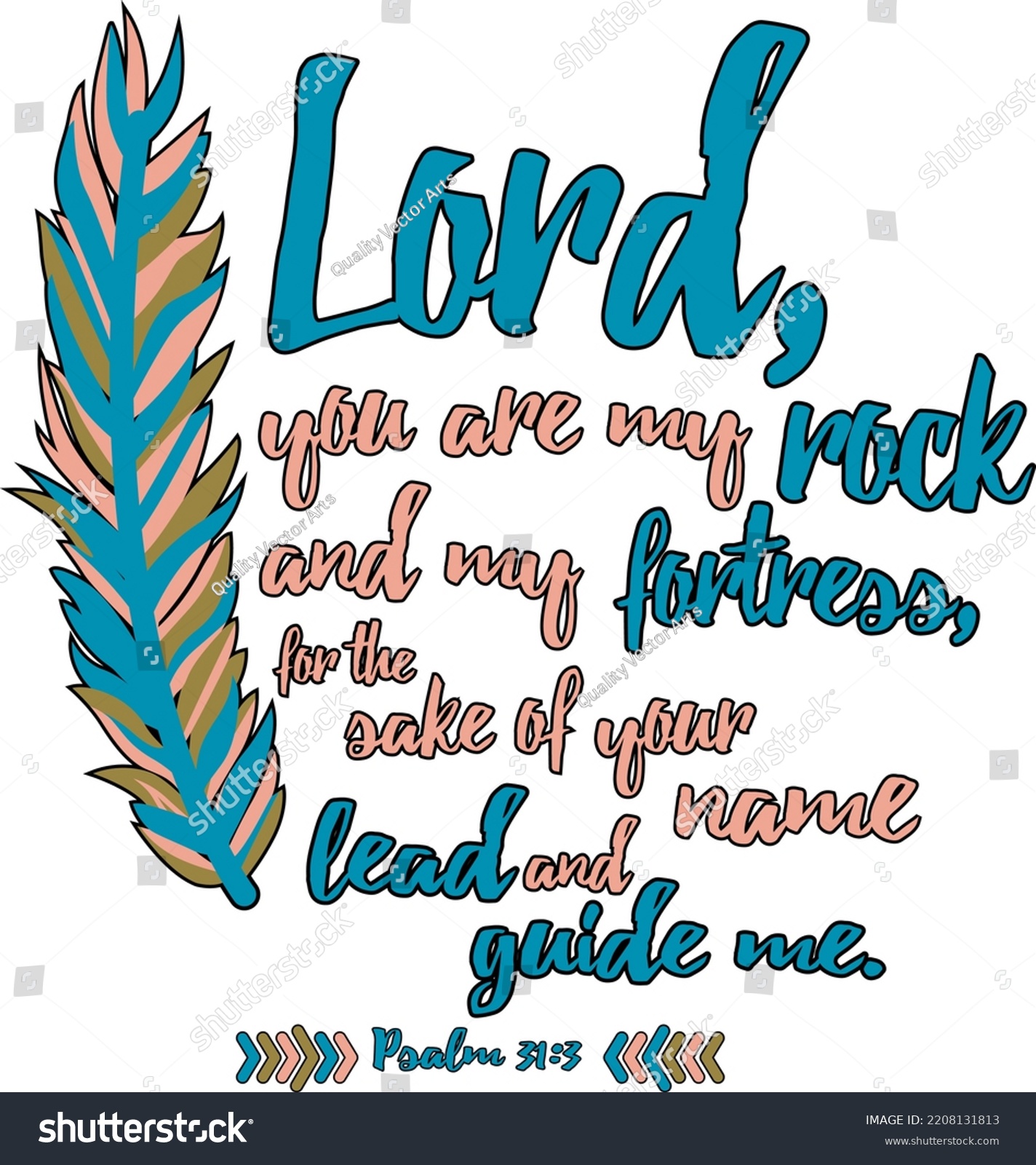 Psalm 313 Bible Verse Lord You Stock Vector (Royalty Free) 2208131813 ...