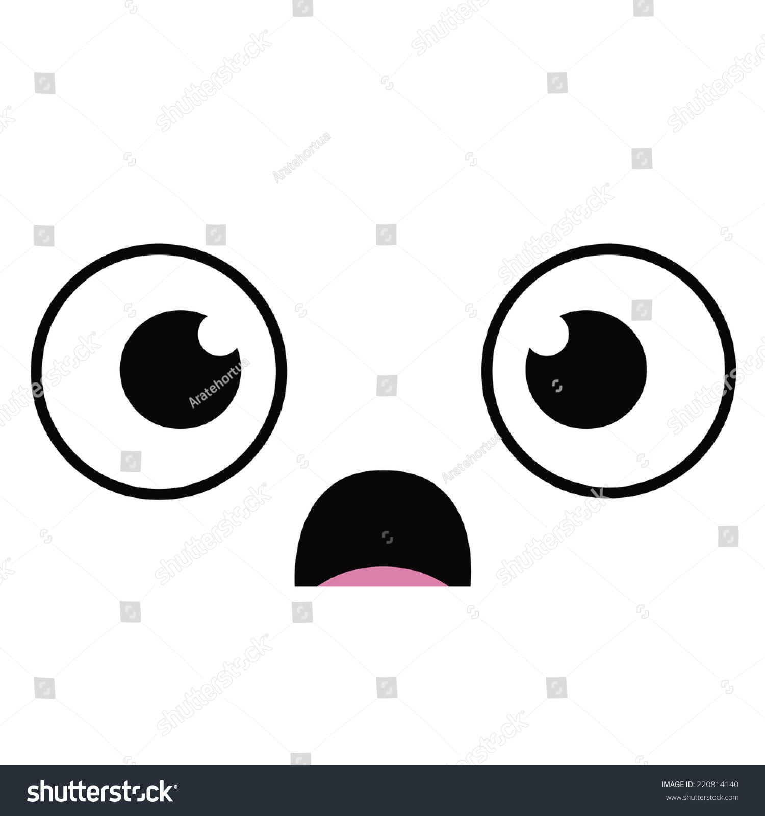 animated scared faces