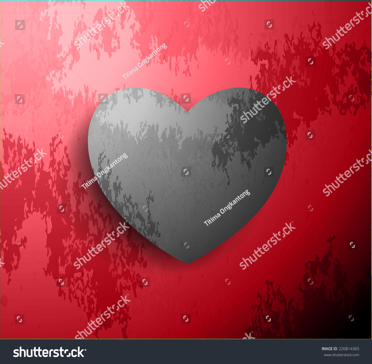 Old Paper Black Heart Banner Drop Stock Vector (royalty Free) 220814365 