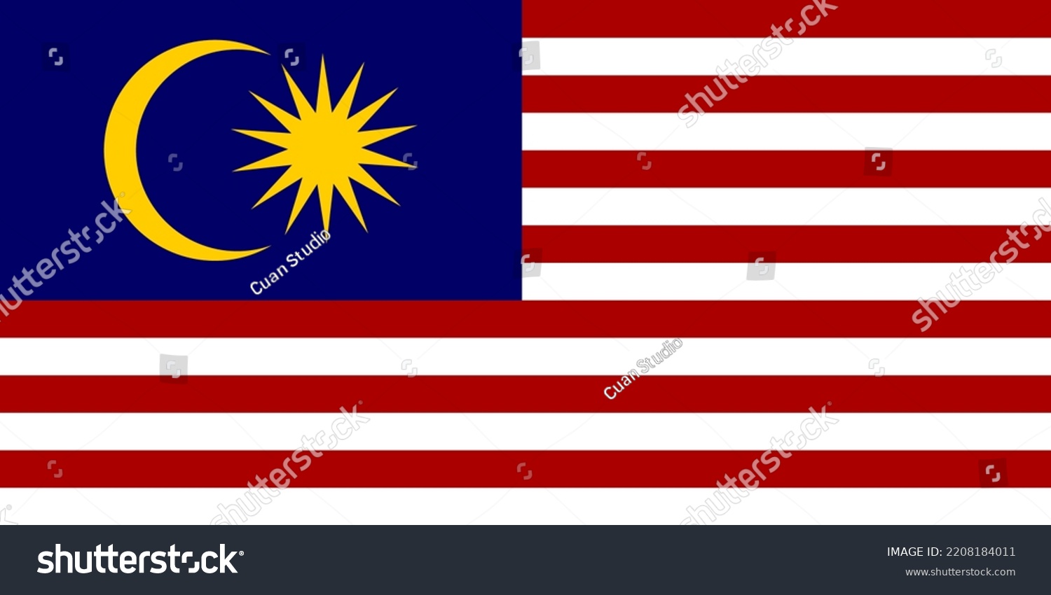 Vector National Flag Malaysia Jalur Gemilang Stock Vector Royalty Free Shutterstock