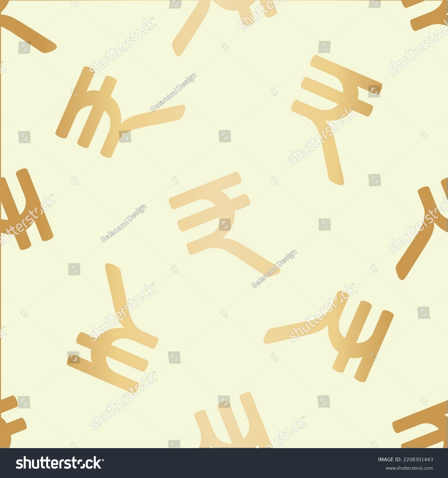 Indian Rupee Symbol Vector Pattern Seamless Stock Vector Royalty Free Shutterstock