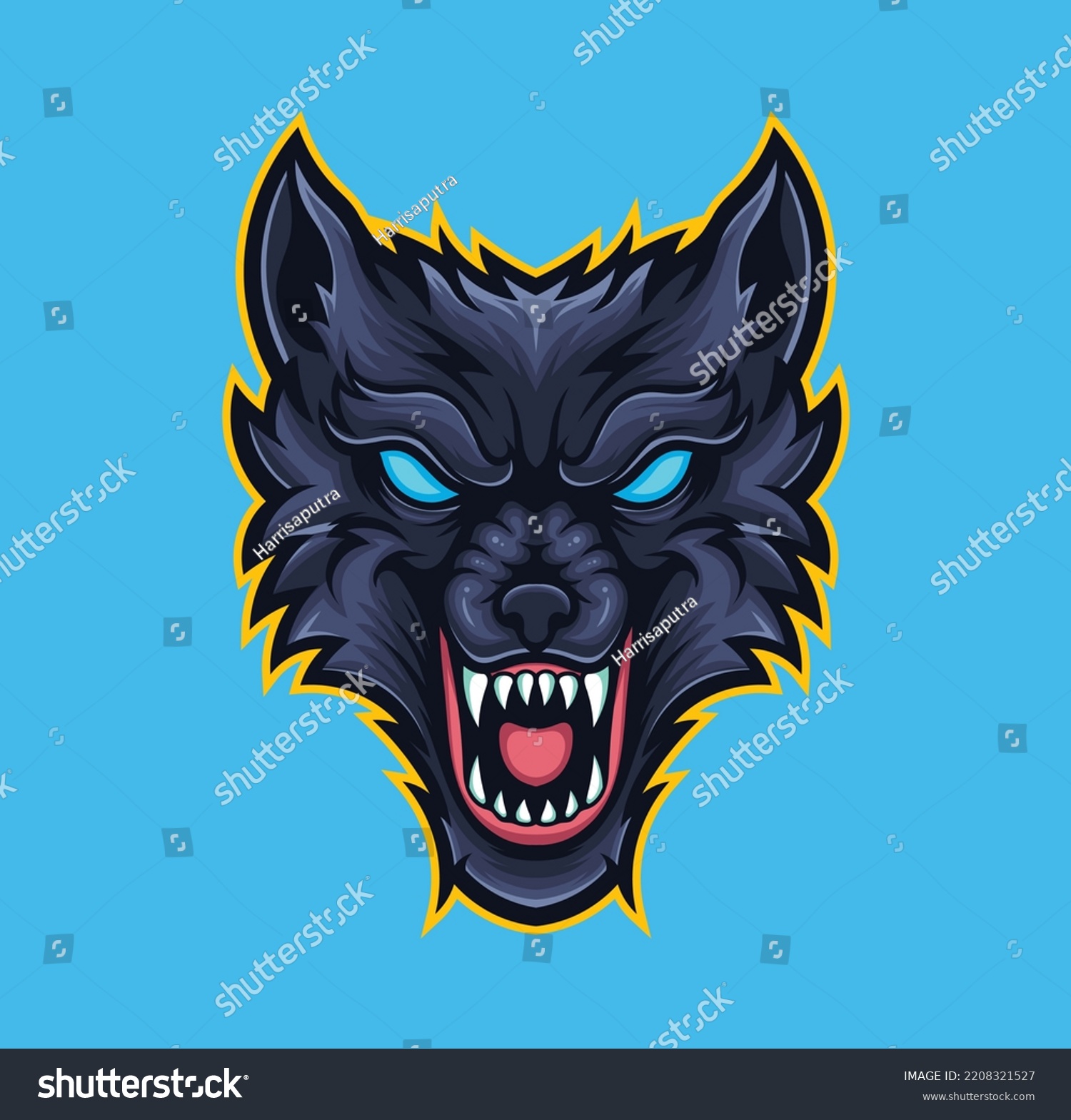 Vector Illustration Dog Mascot Logo Template Stock Vector (Royalty Free ...