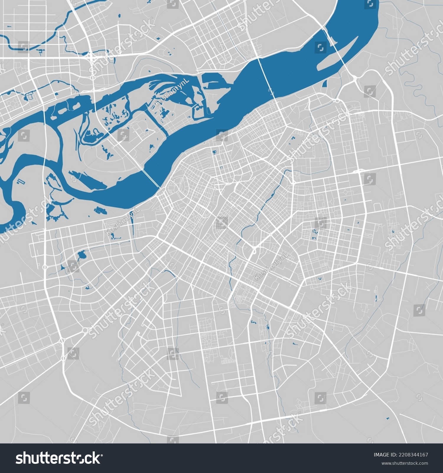 Harbin Vector Map Detailed Map Harbin Stock Vector (Royalty Free ...