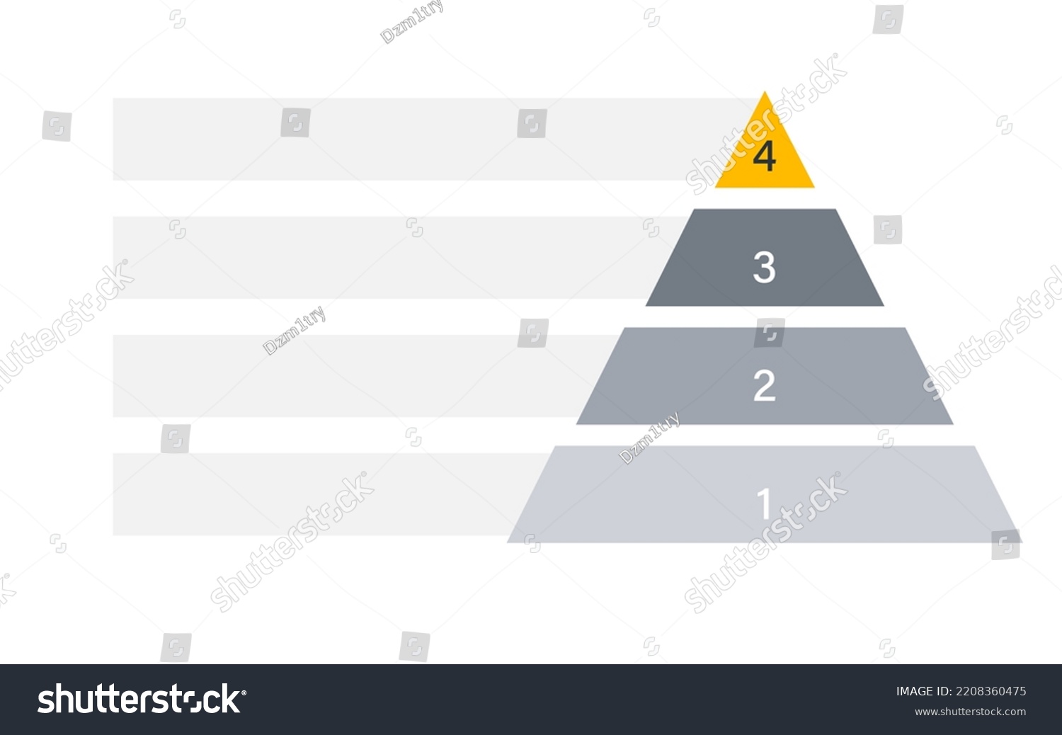 Blank 4 Tier Pyramid Chart Clipart Stock Vector (Royalty Free ...