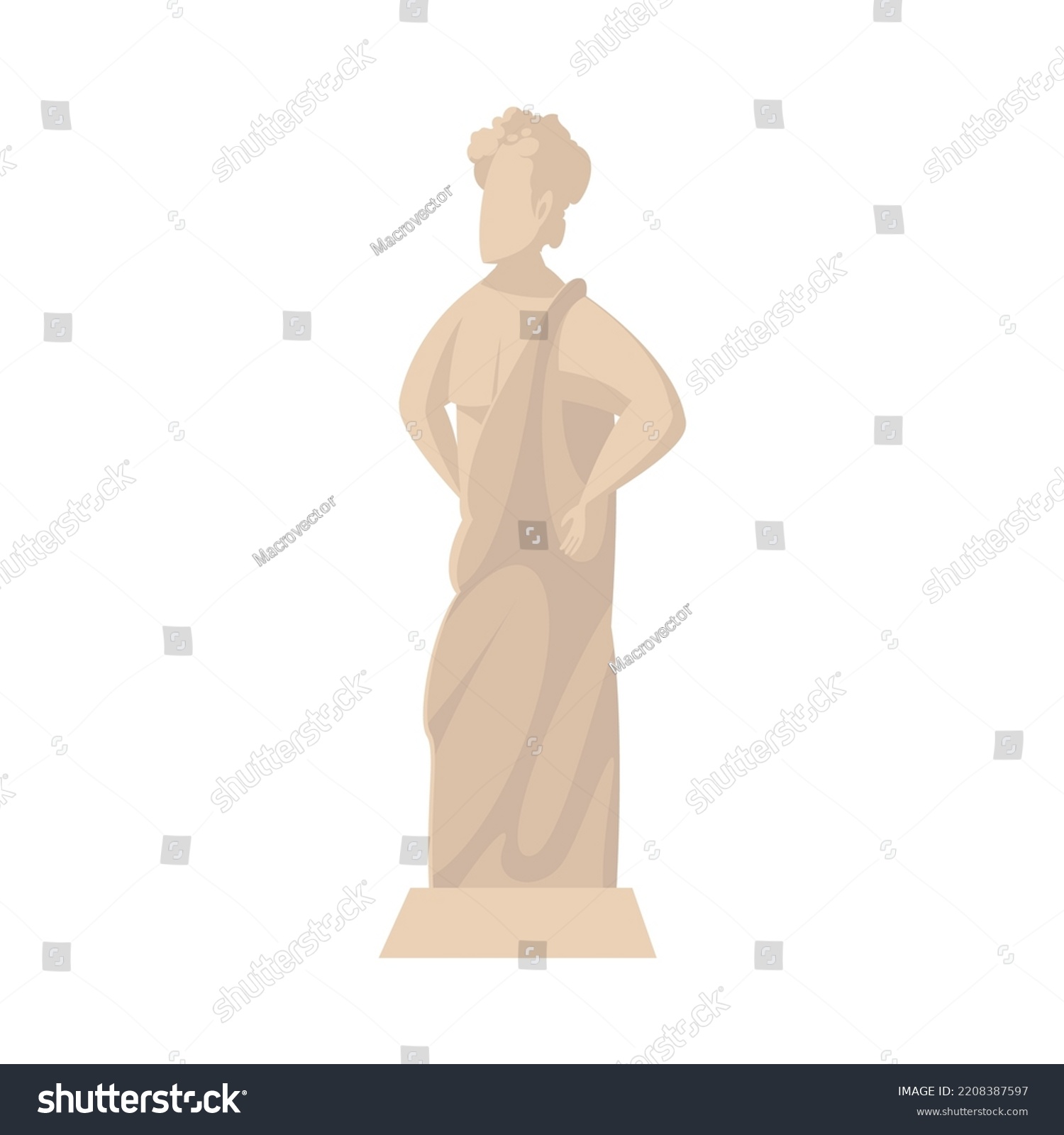 Ancient Medieval Stone Statue Cartoon Vector Stock Vector (Royalty Free ...