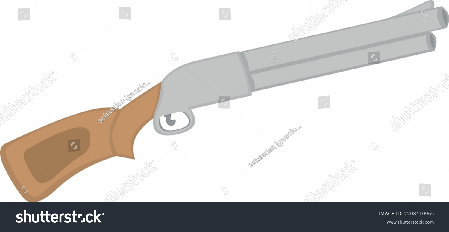 Vector Illustration Cartoon Shotgun Stock Vector (Royalty Free ...