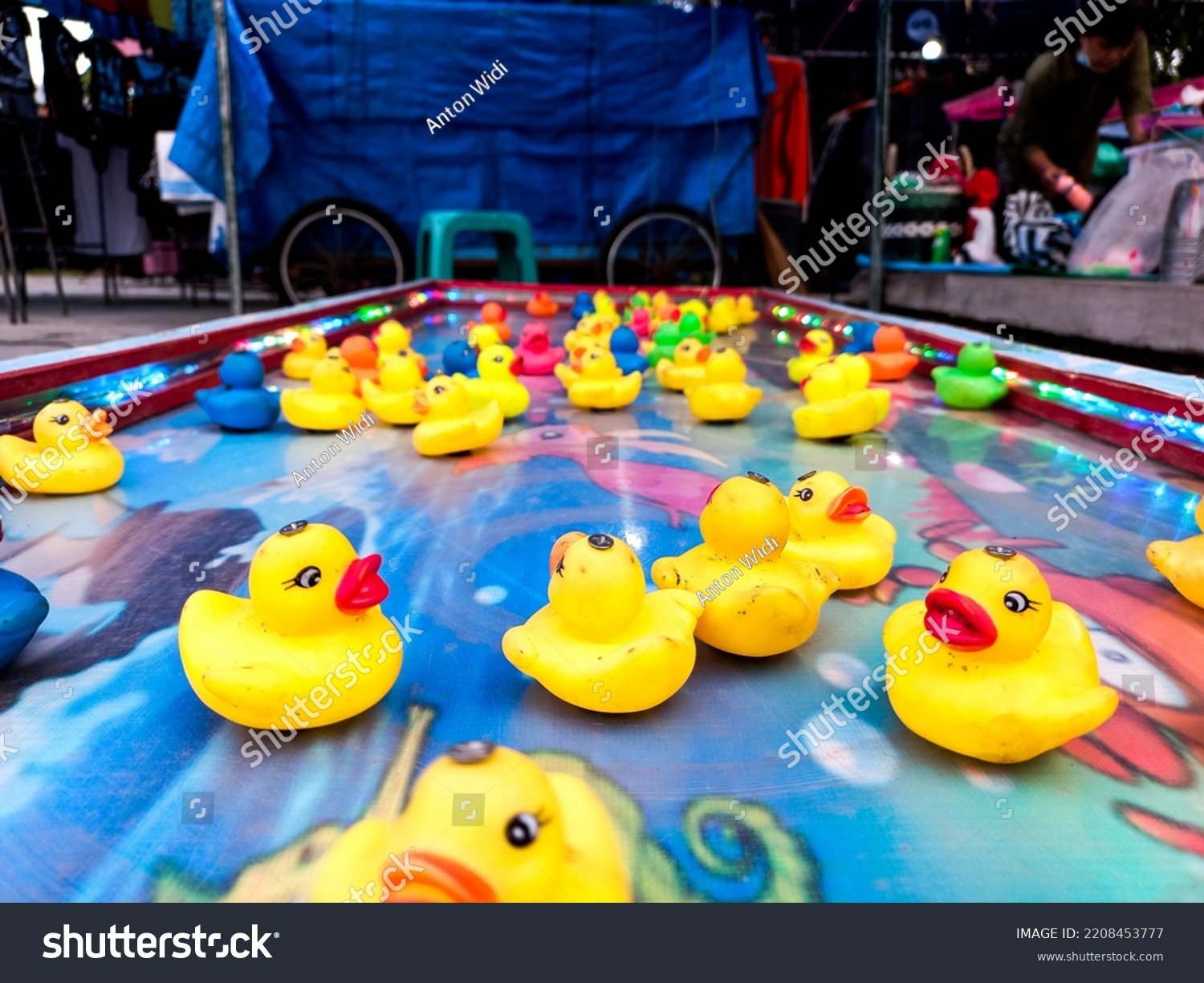 Rubber Ducks Fishing Game Night Market Stock Photo 2208453777 ...