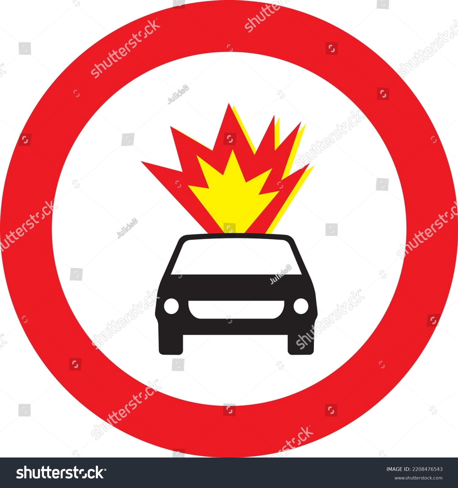 Vehicles Explosive Materials Prohibited Stock Vector (Royalty Free ...