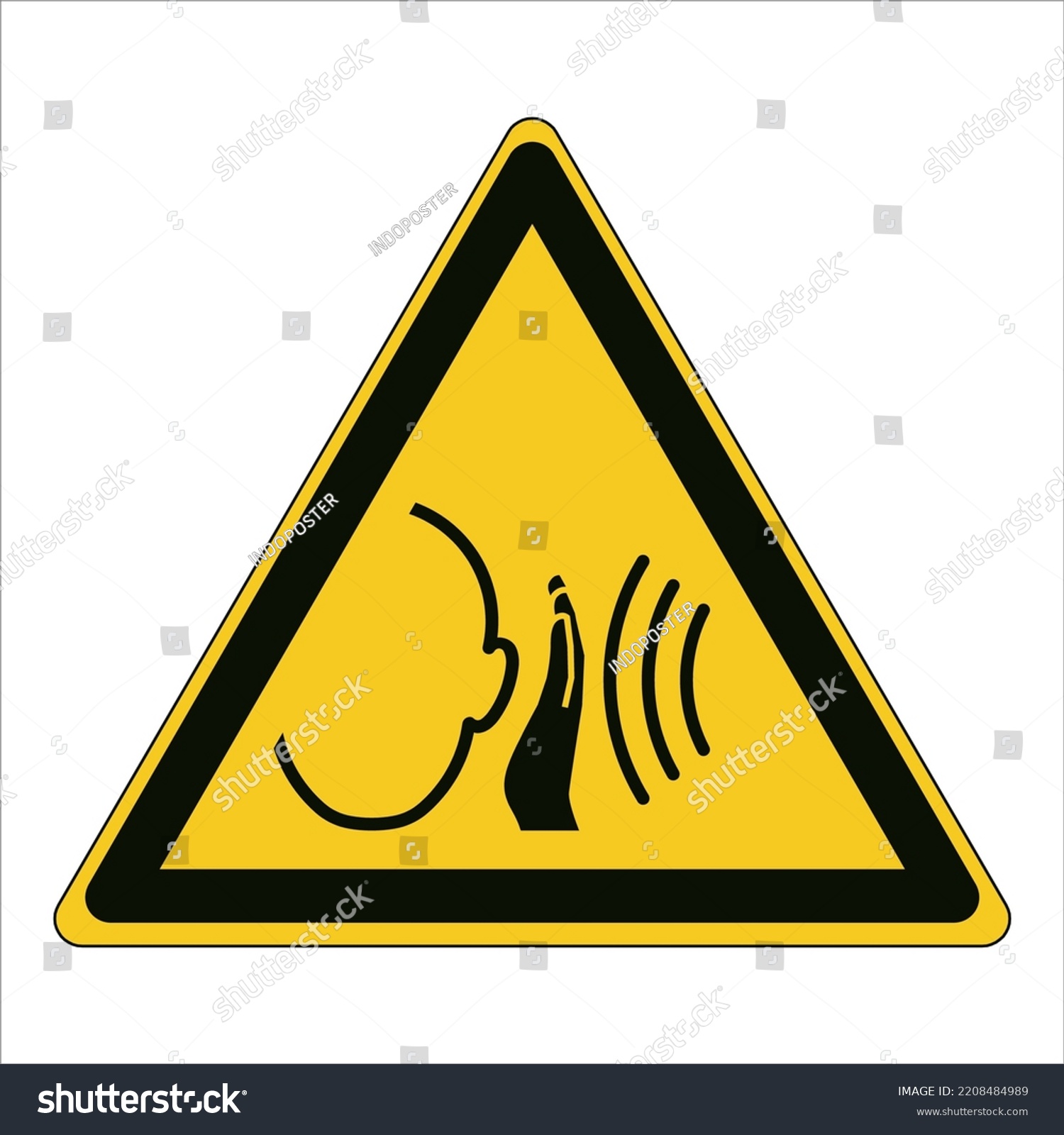 Warning Sudden Loud Noise Taking Care Stock Vector (Royalty Free ...