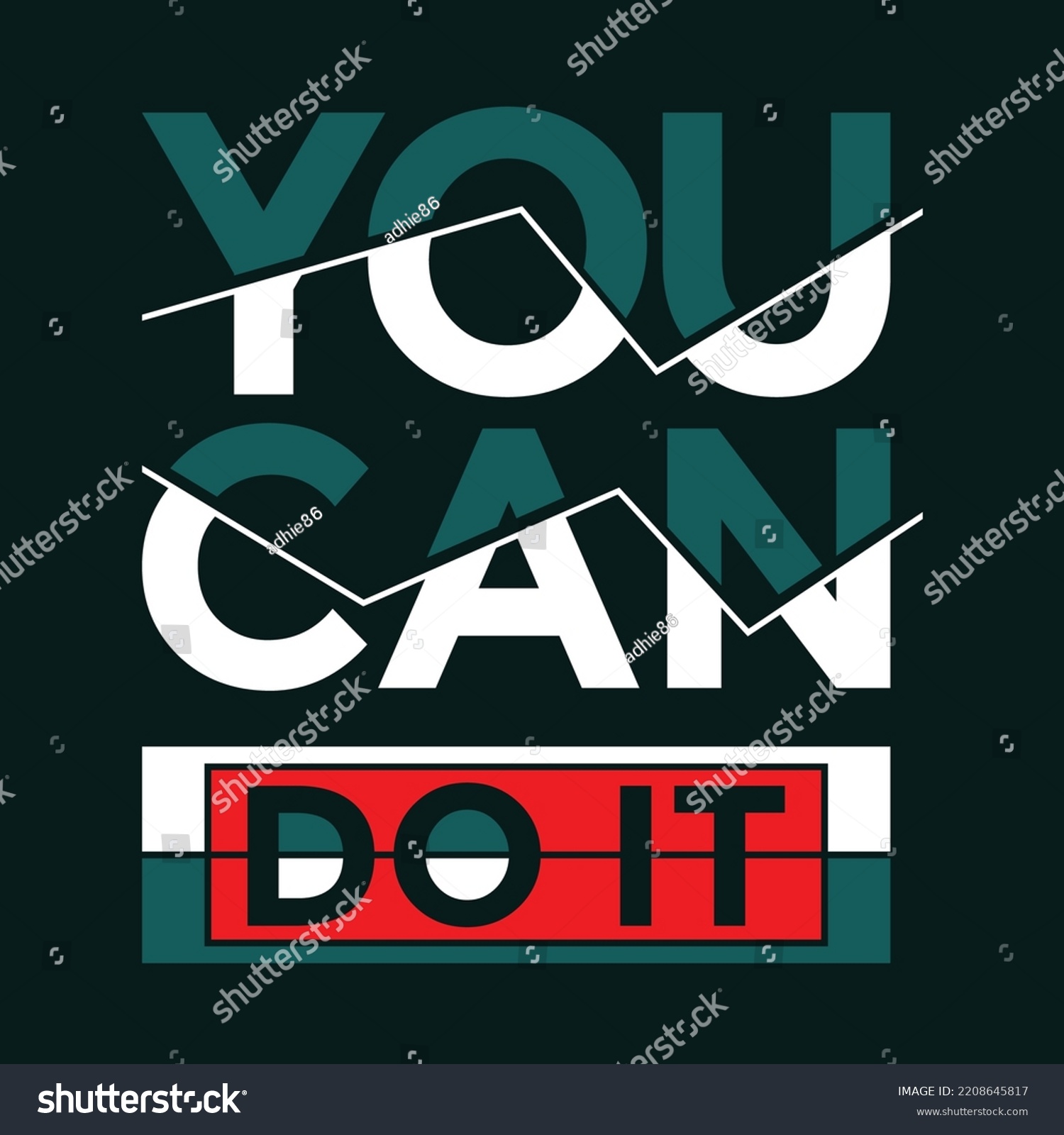 You Can Do Quotes Lettering Motivated Stock Vector (Royalty Free ...