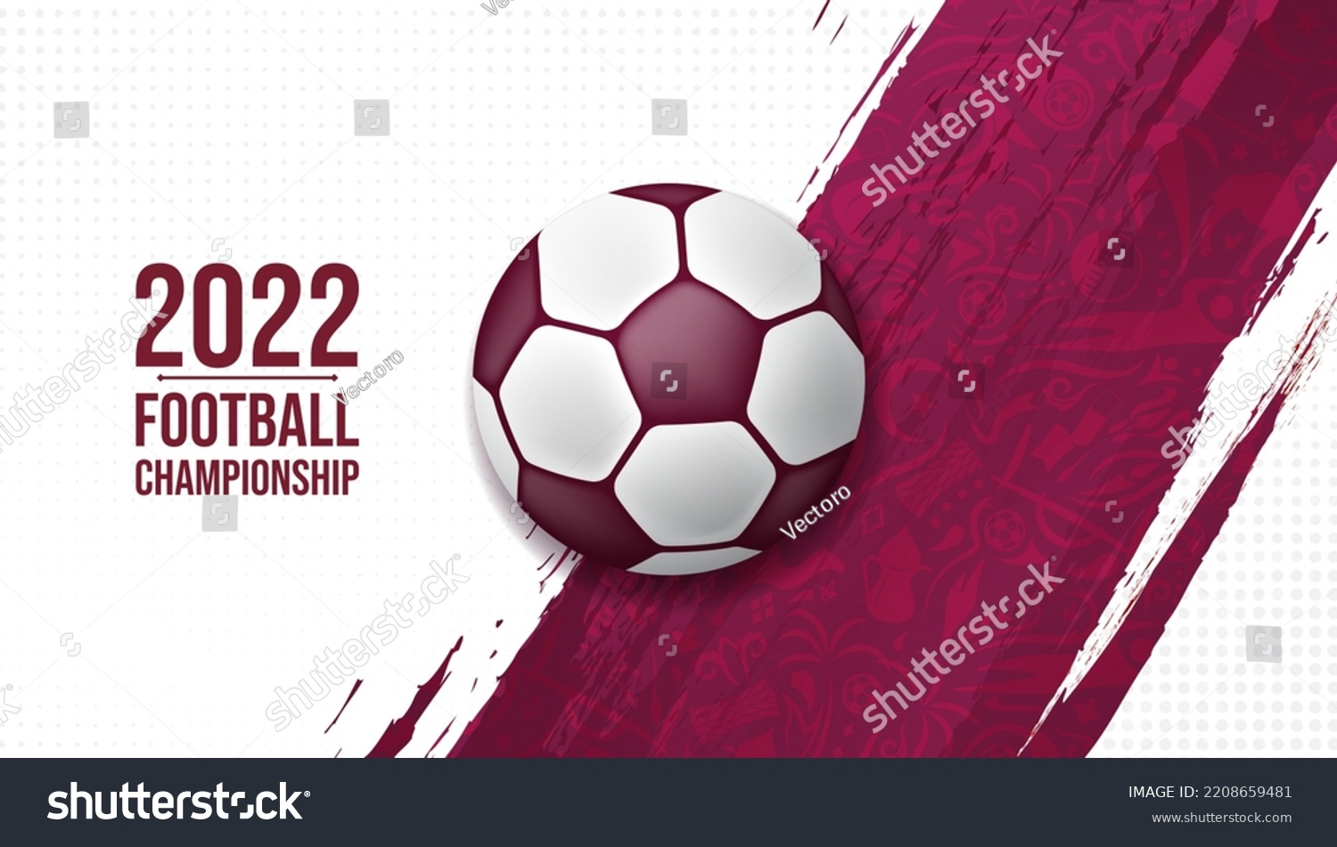 Qatar 2022 Football Championship 3d Ball Stock Vector (Royalty Free ...