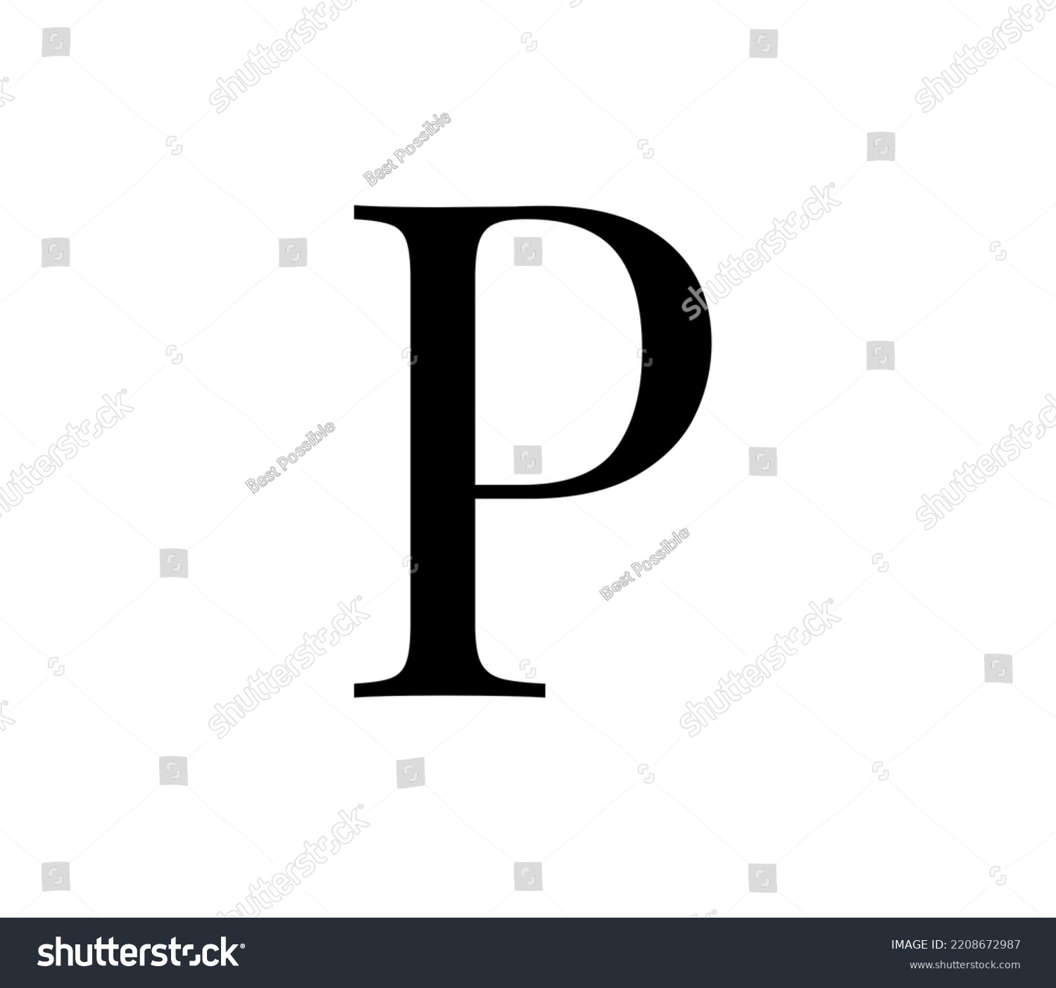 Letter P English Alphabet Vector Illustration Stock Vector (Royalty ...