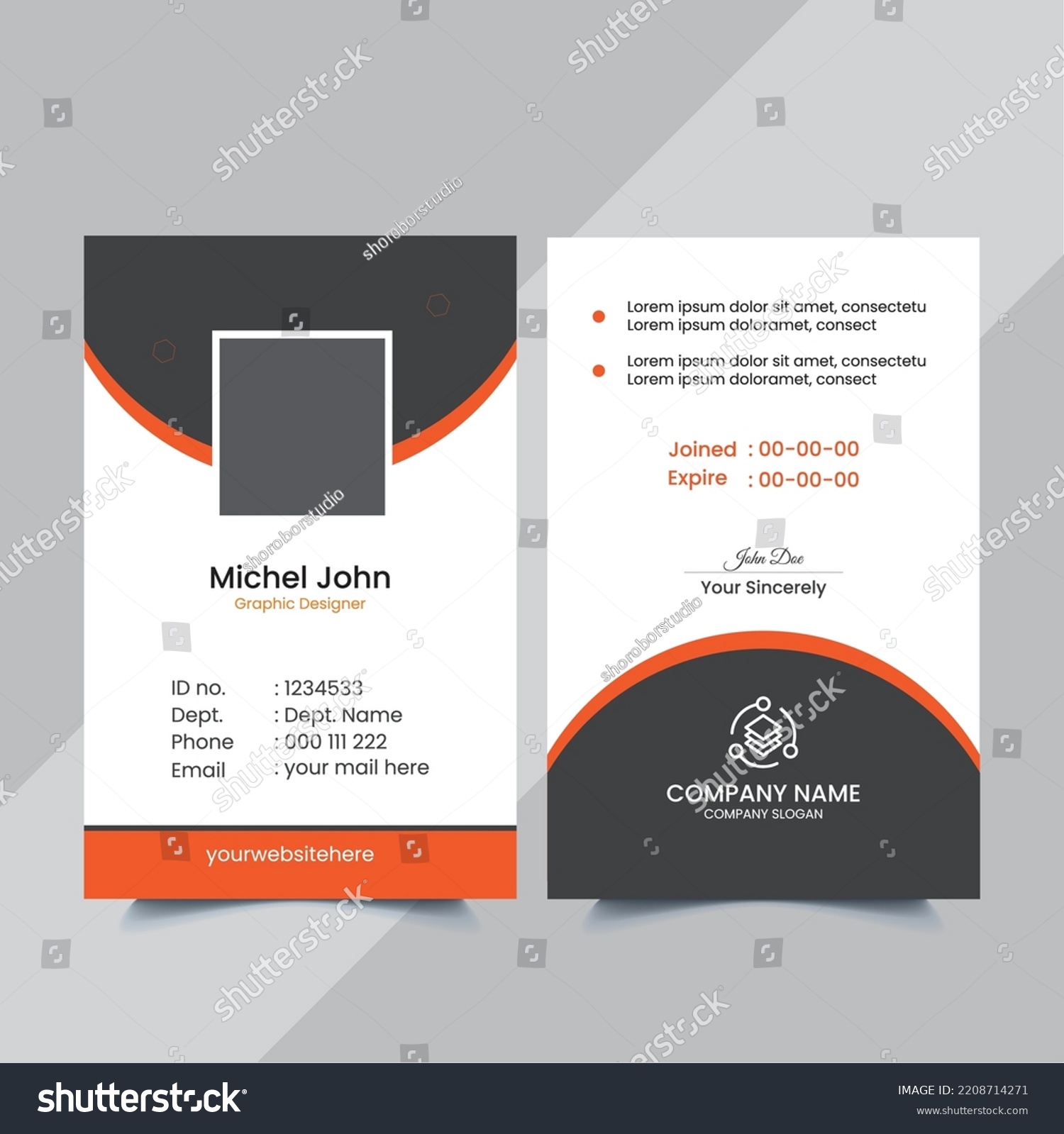 Creative Modern Corporate Office Id Card Stock Vector (Royalty Free ...